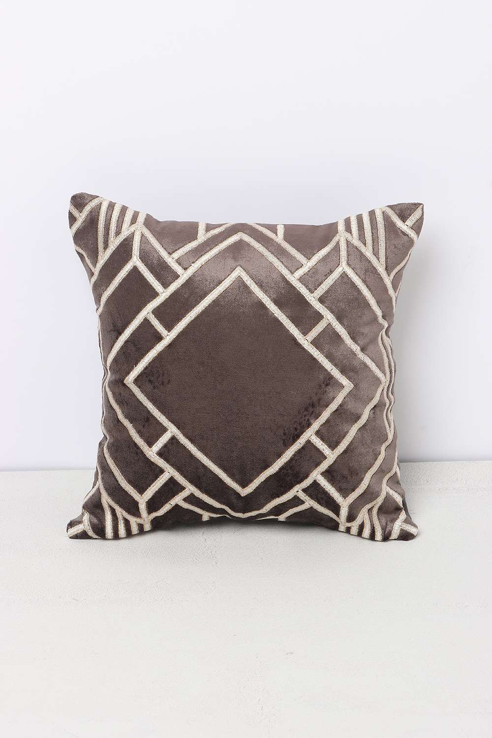 Ml-Deco-Glam-Lrge-Geo-Taupe-Cushion-Cover-30X30Cm