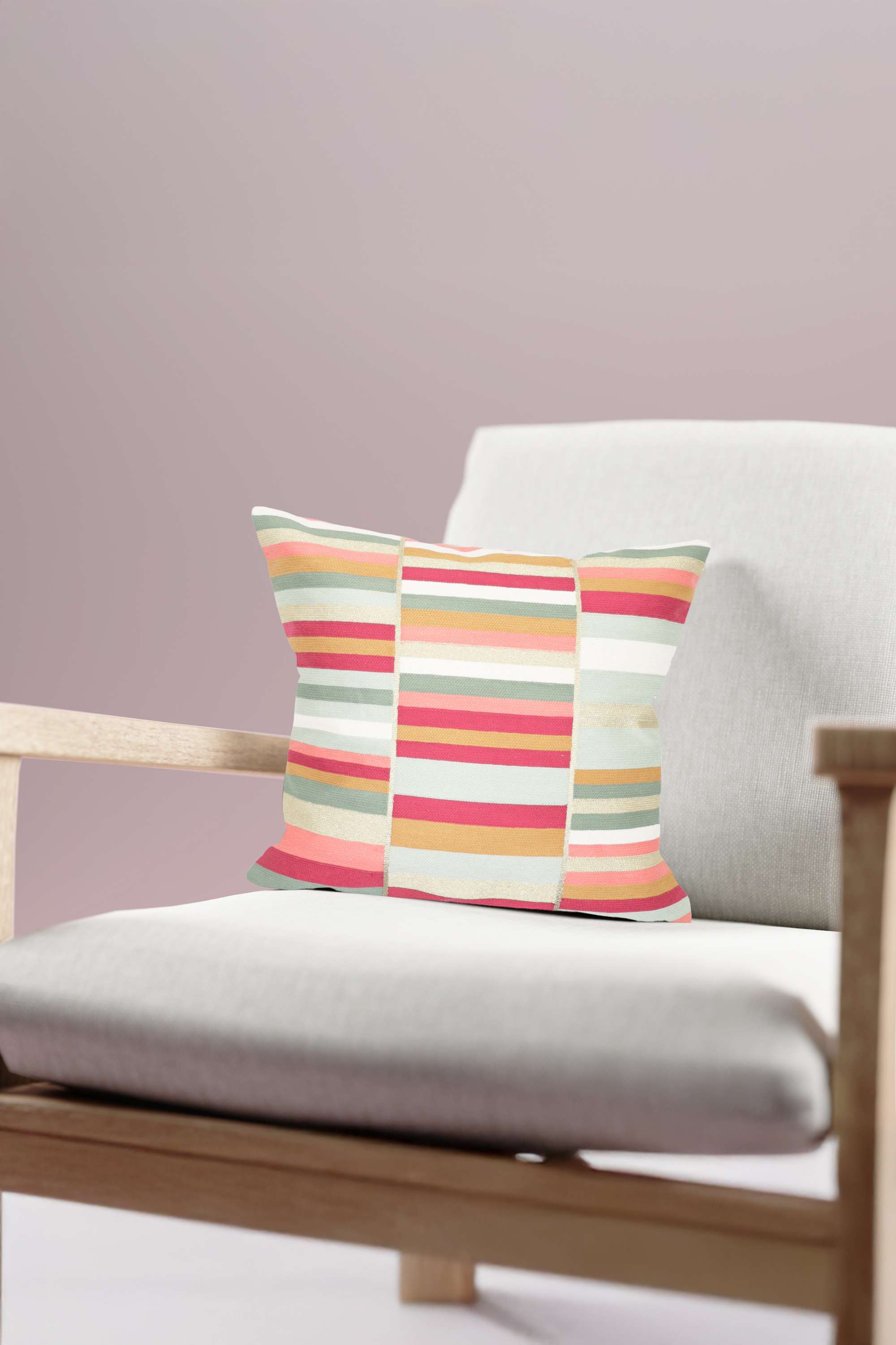 Po-Flora-Fall-Stripe-Mlt-Cushion-Cover-40X40-cm