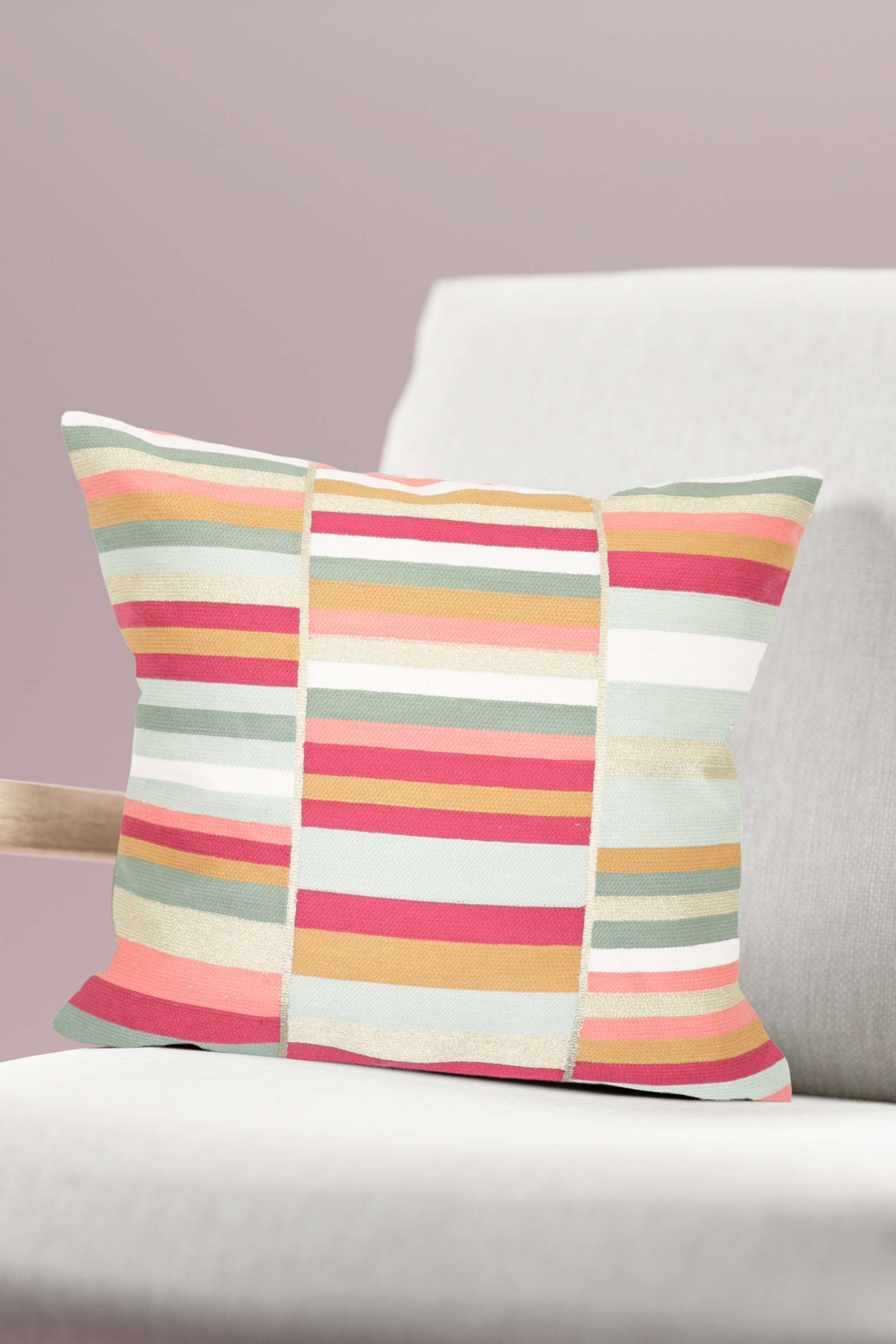 Po-Flora-Fall-Stripe-Mlt-Cushion-Cover-40X40-cm
