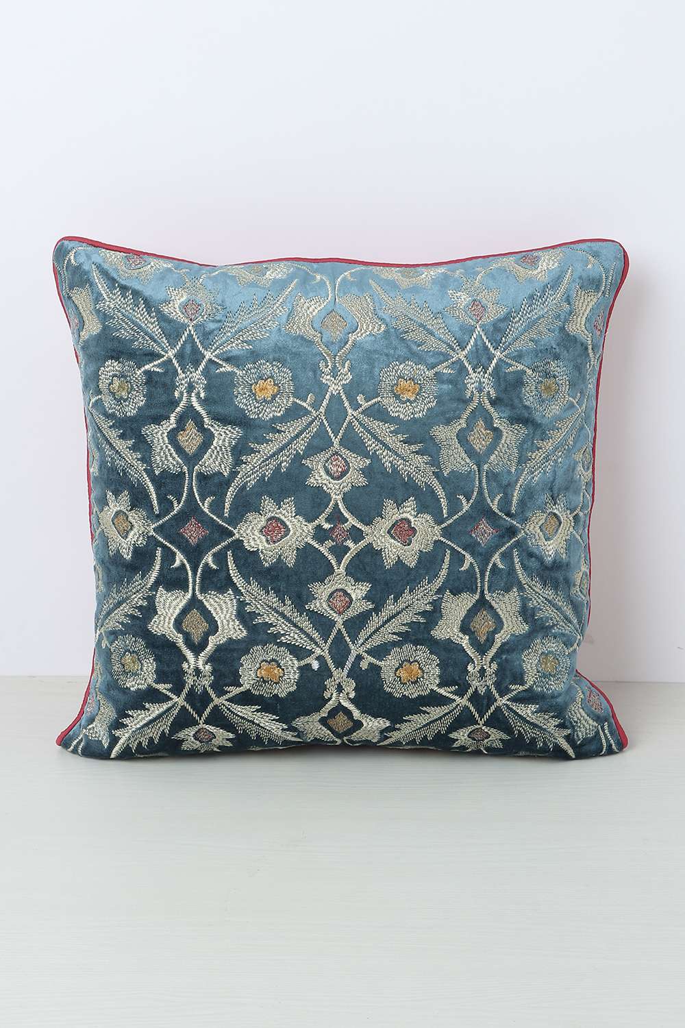 Gi-Anar-Allover-Lurex-Blue-Cushion-Cover-40X40-cm