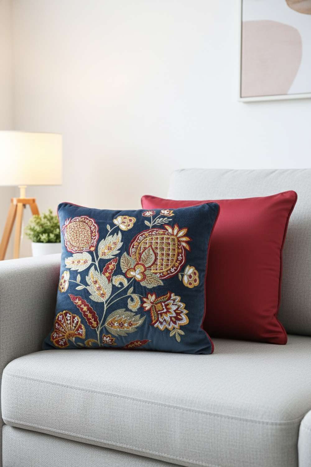 Golbal-Indian-Anar-Bloom-Large-Blue-Cushion-Cover-40-x-40-cm