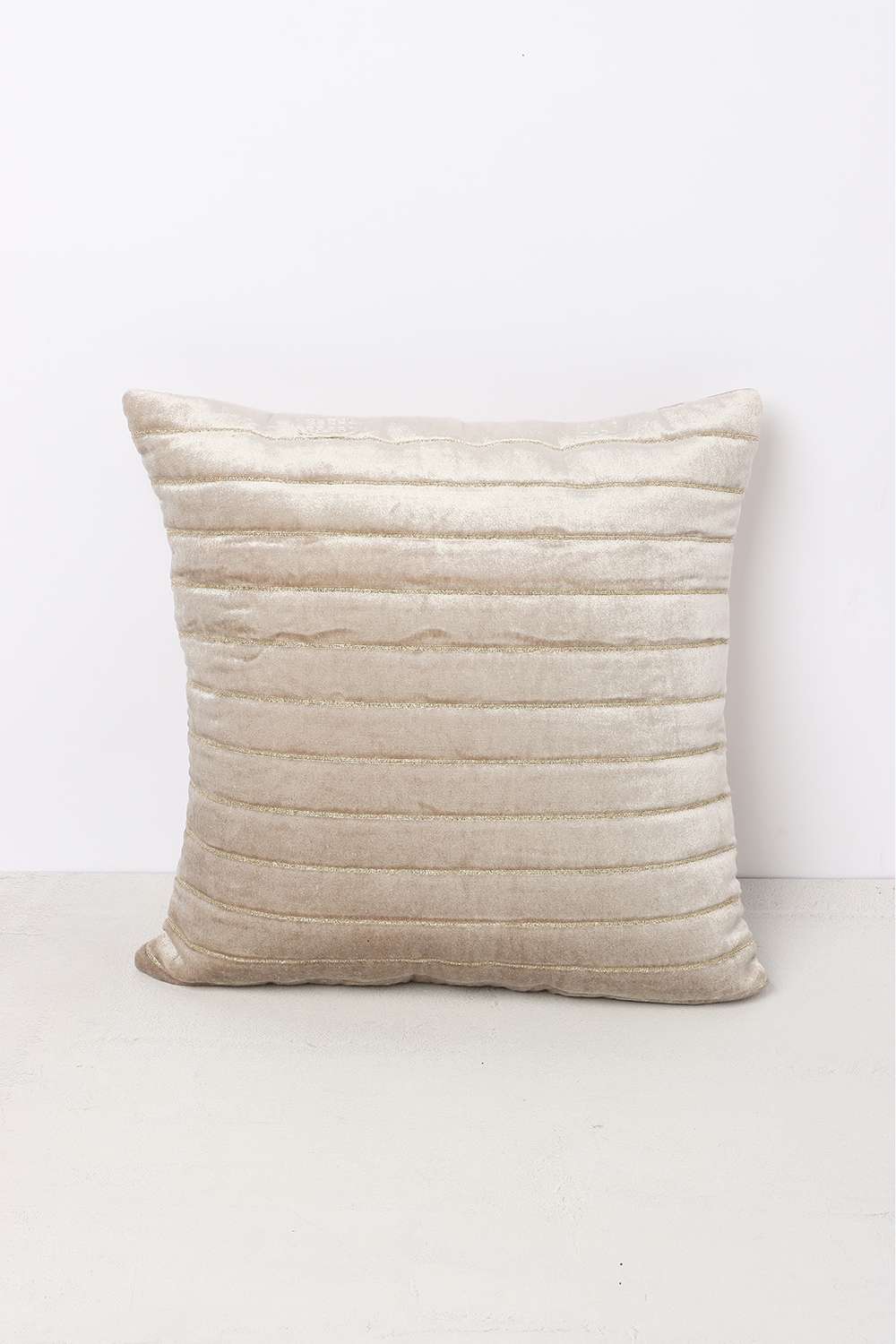 Luxe-Solid-Stripe-Beige-Cushion-Cover-40X40Cm