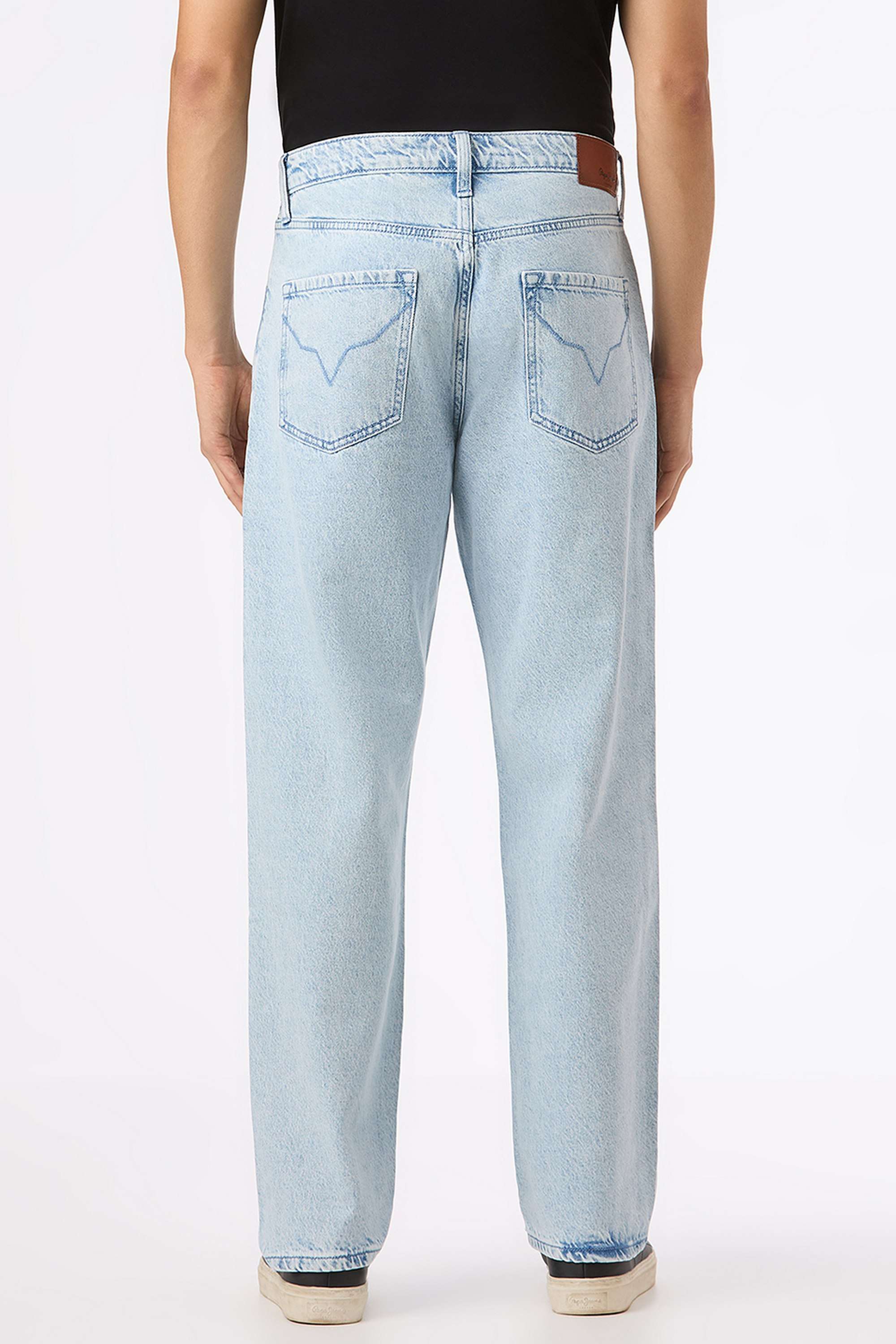 Solid-Cotton-Blend-Wide-Leg-Fit-Men-s-Jeans