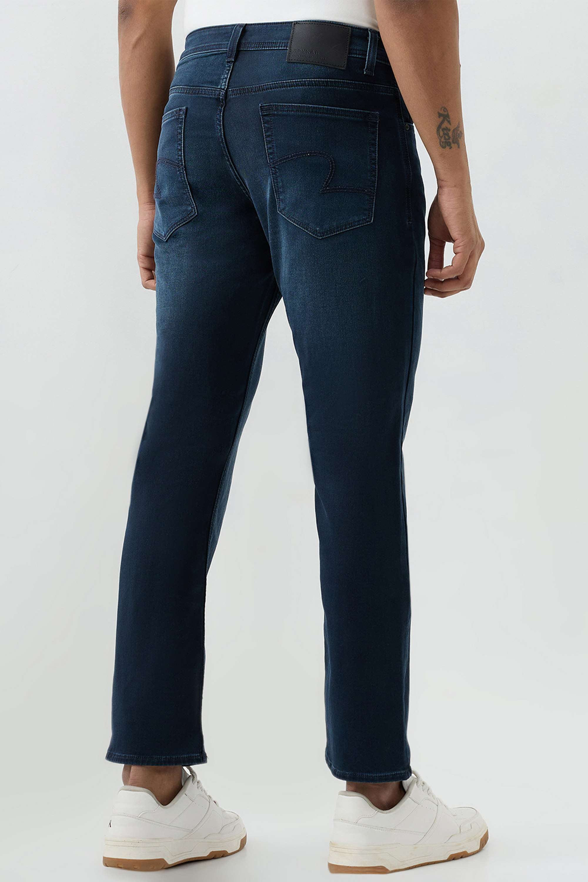 Solid-Cotton-Stretch-Regular-Fit-Men-s-Jeans