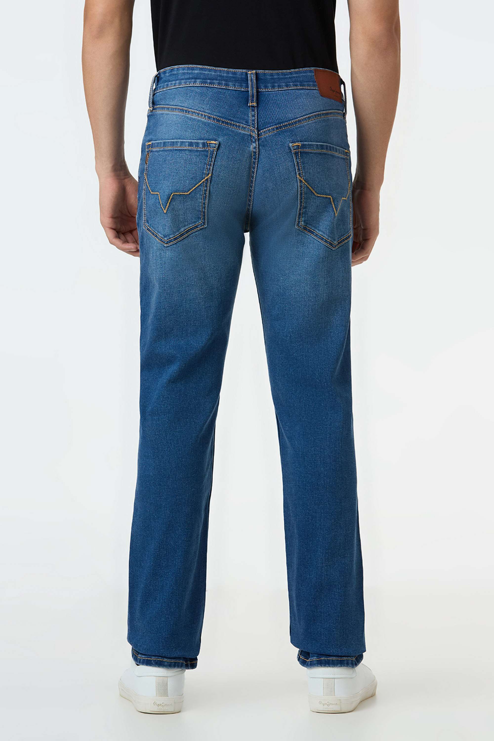 Solid-Cotton-Blend-Regular-Fit-Men-s-Jeans
