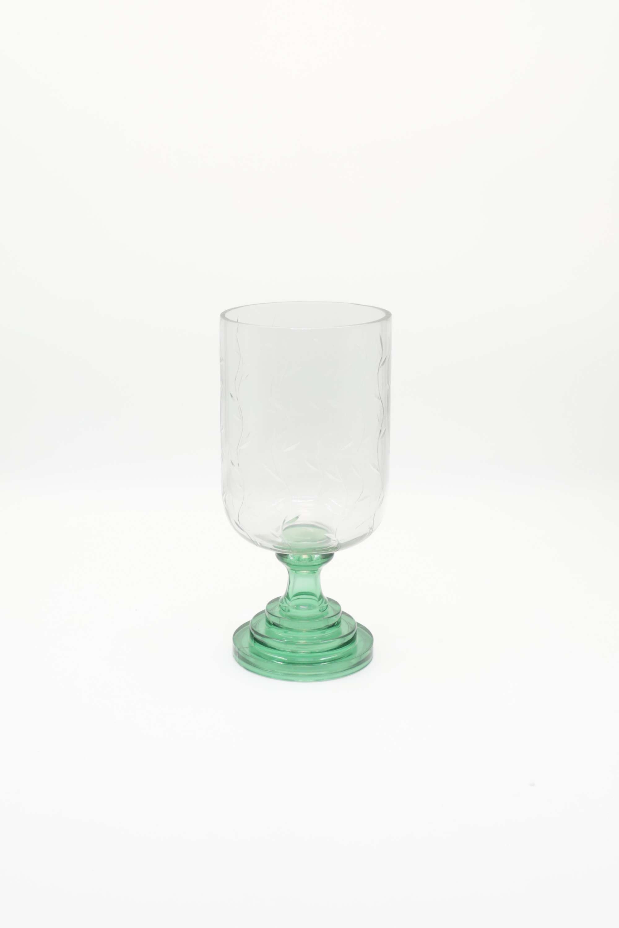 Eleora-Leaf-Etched-Candle-Stand-Grn-24-cm