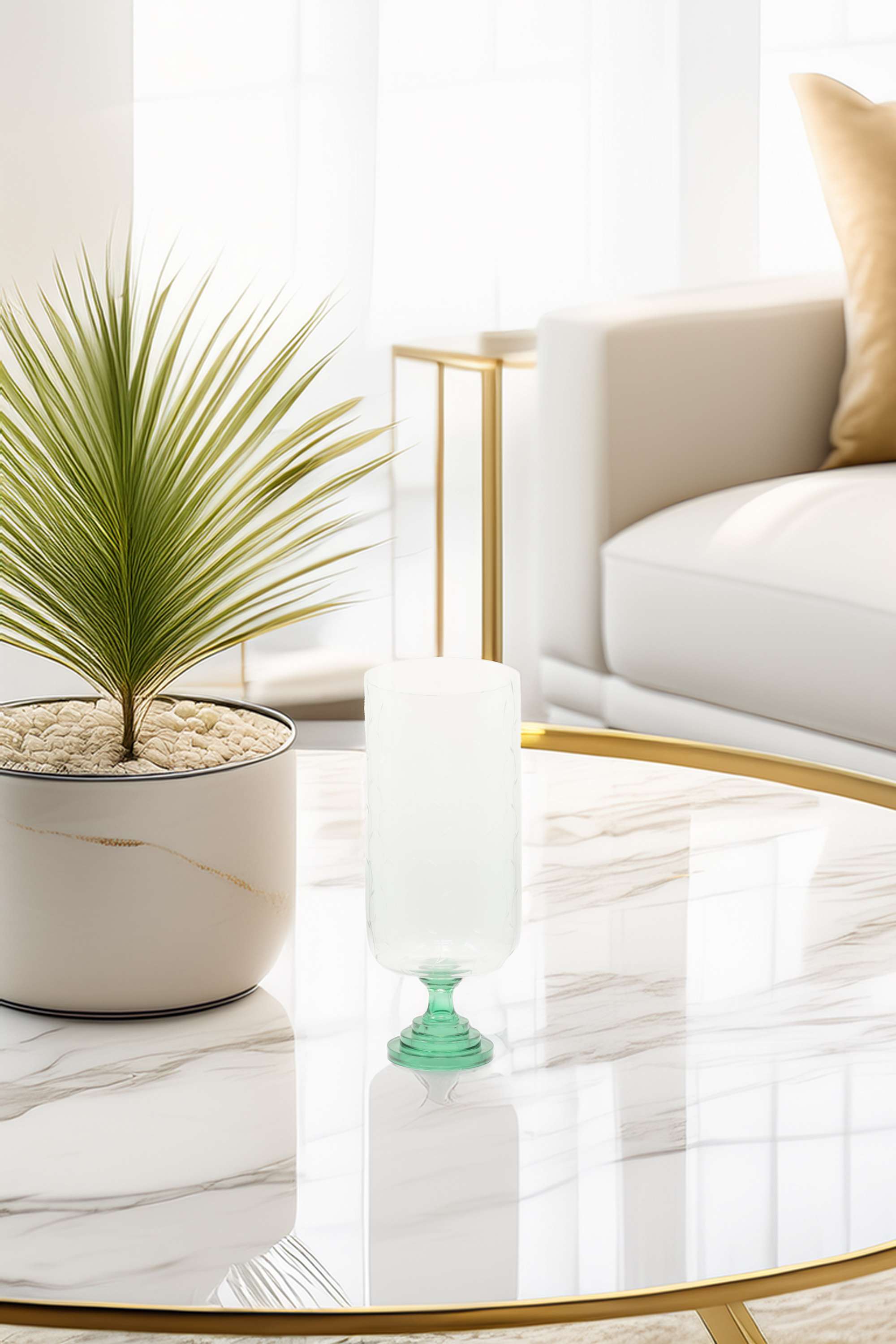 Eleora-Leaf-Etched-Candle-Stand-Grn-38-cm