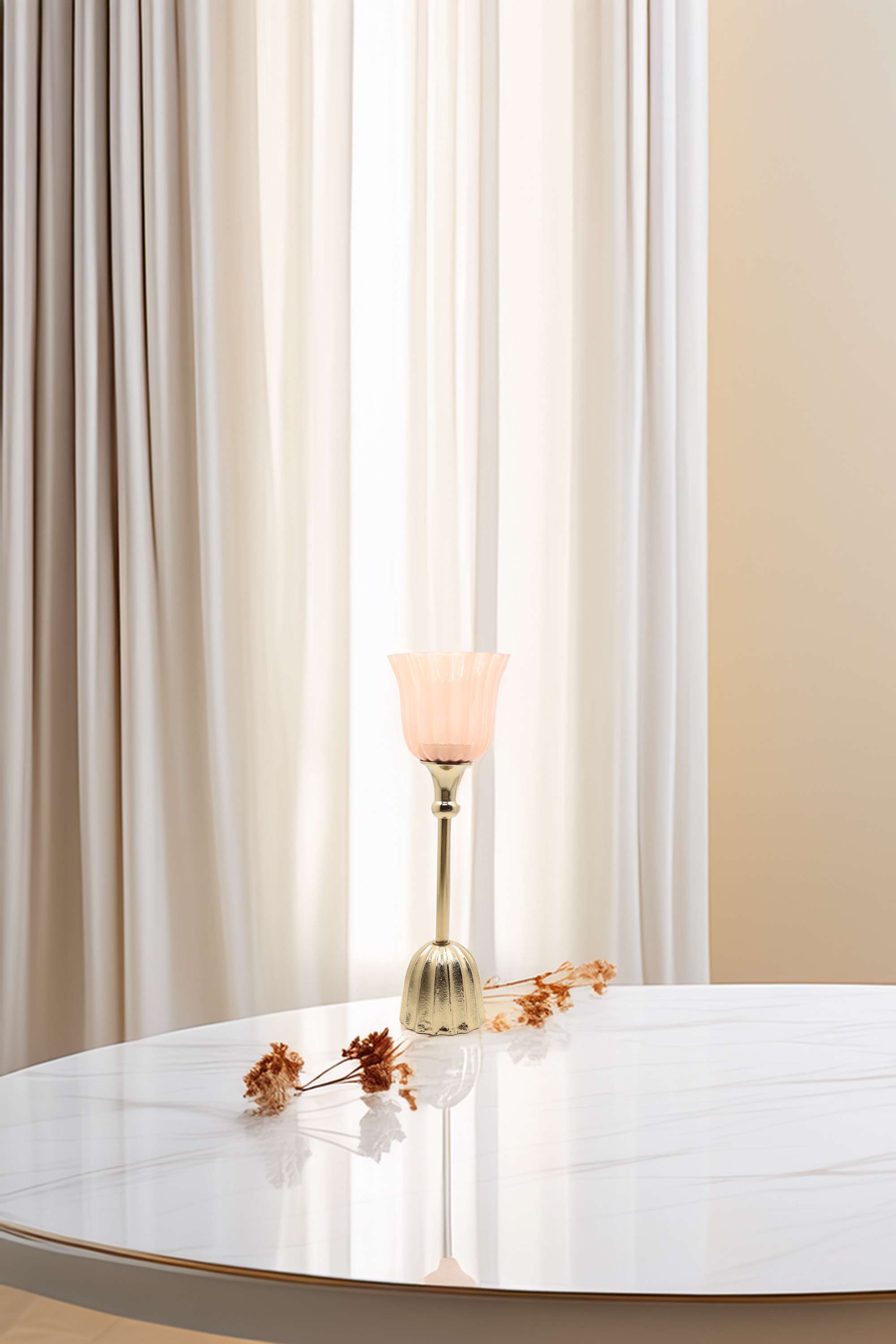 Amora-Glas-Floral-Sleek-Candle-Stnd-38-cm