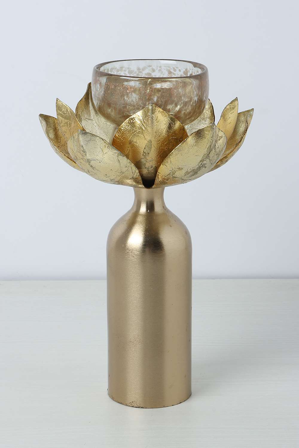 Amora-Metal-Lotus-Candle-Stand-30-cm