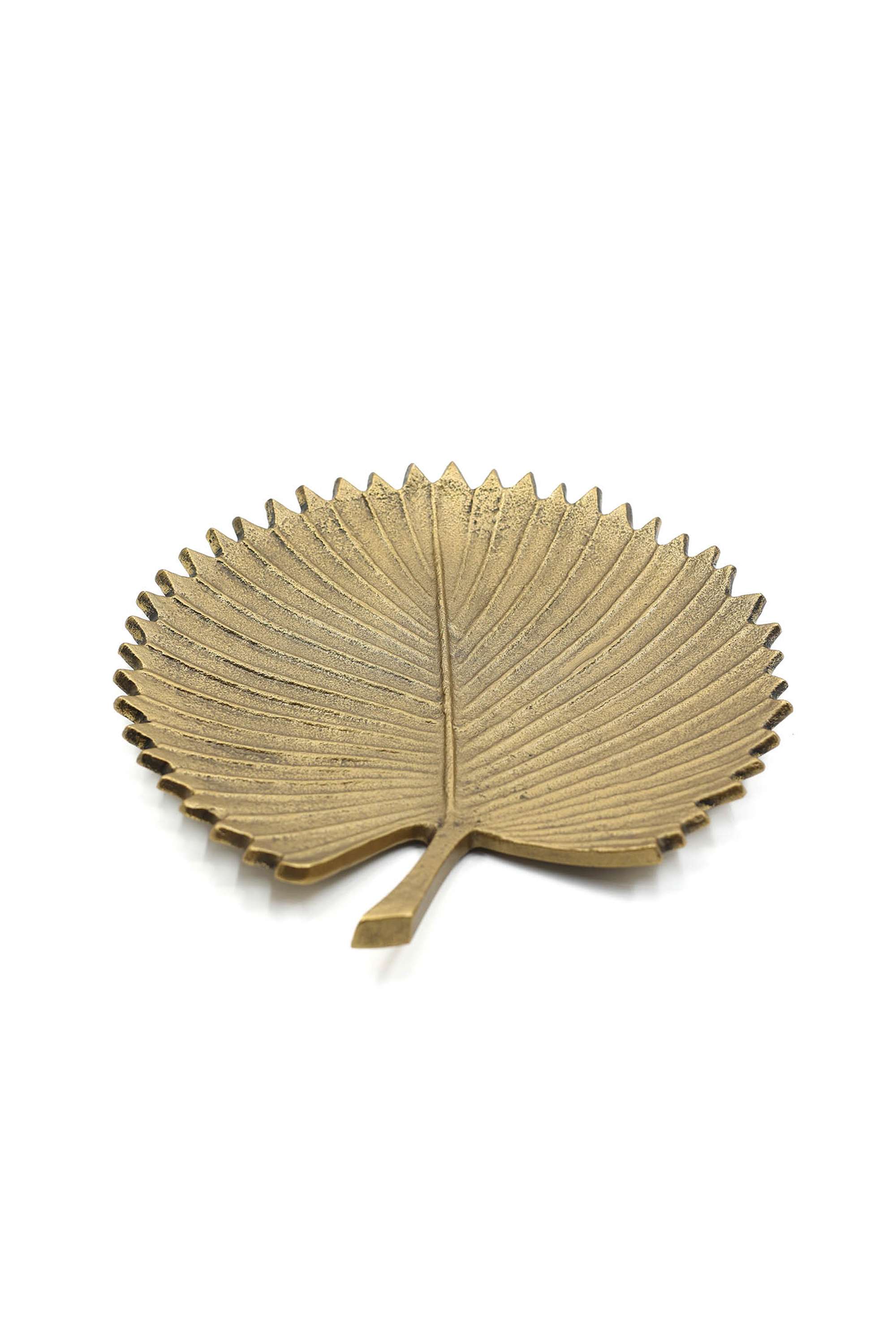 Amora-Palm-Leaf-Antique-Metal-Platter-24-cm
