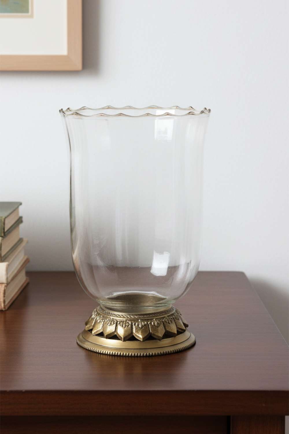 Amora-Antique-Metal-Lotus-Base-Hurricane-30-cm