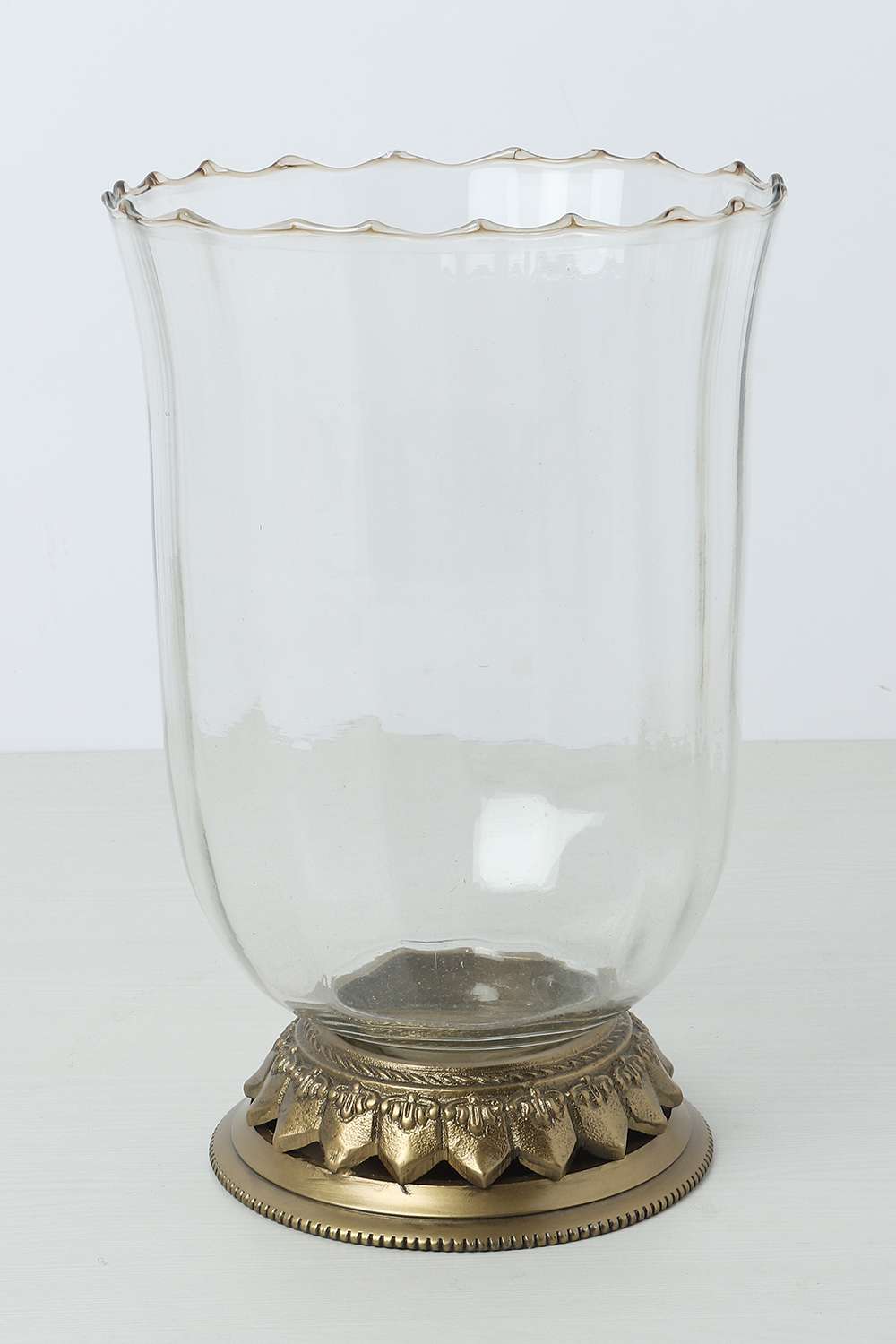 Amora-Antique-Metal-Lotus-Base-Hurricane-30-cm