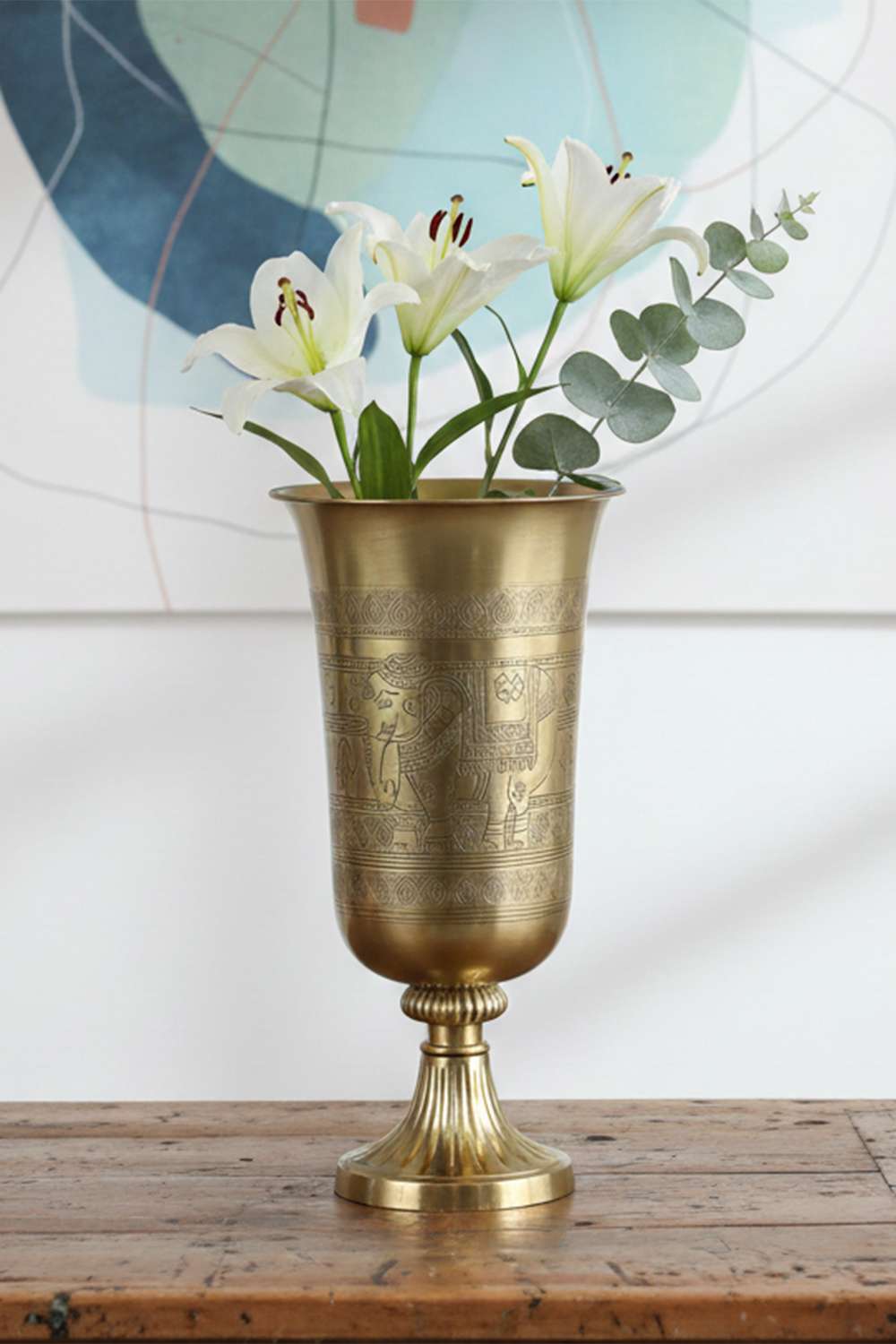 Eleora-Metal-Etched-Long-Vase-Gold-25-cm