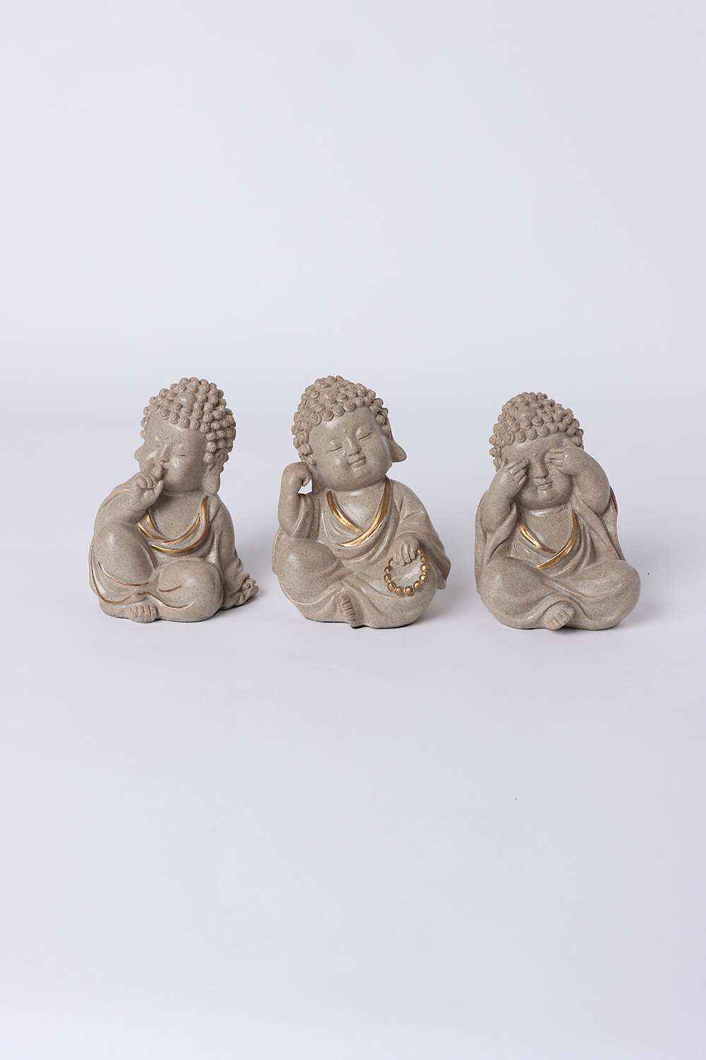 Grace-Polyresin-Happy-Monk-Set-of-3-Idols