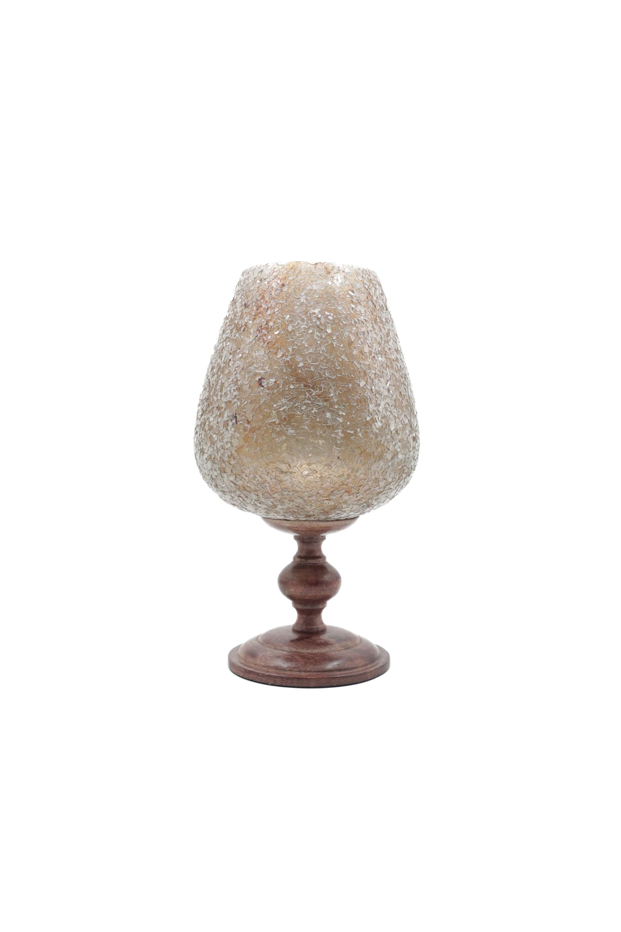 Uo-Mosaic-Votive-Holder-Wth-Wooden-Base-30-cm