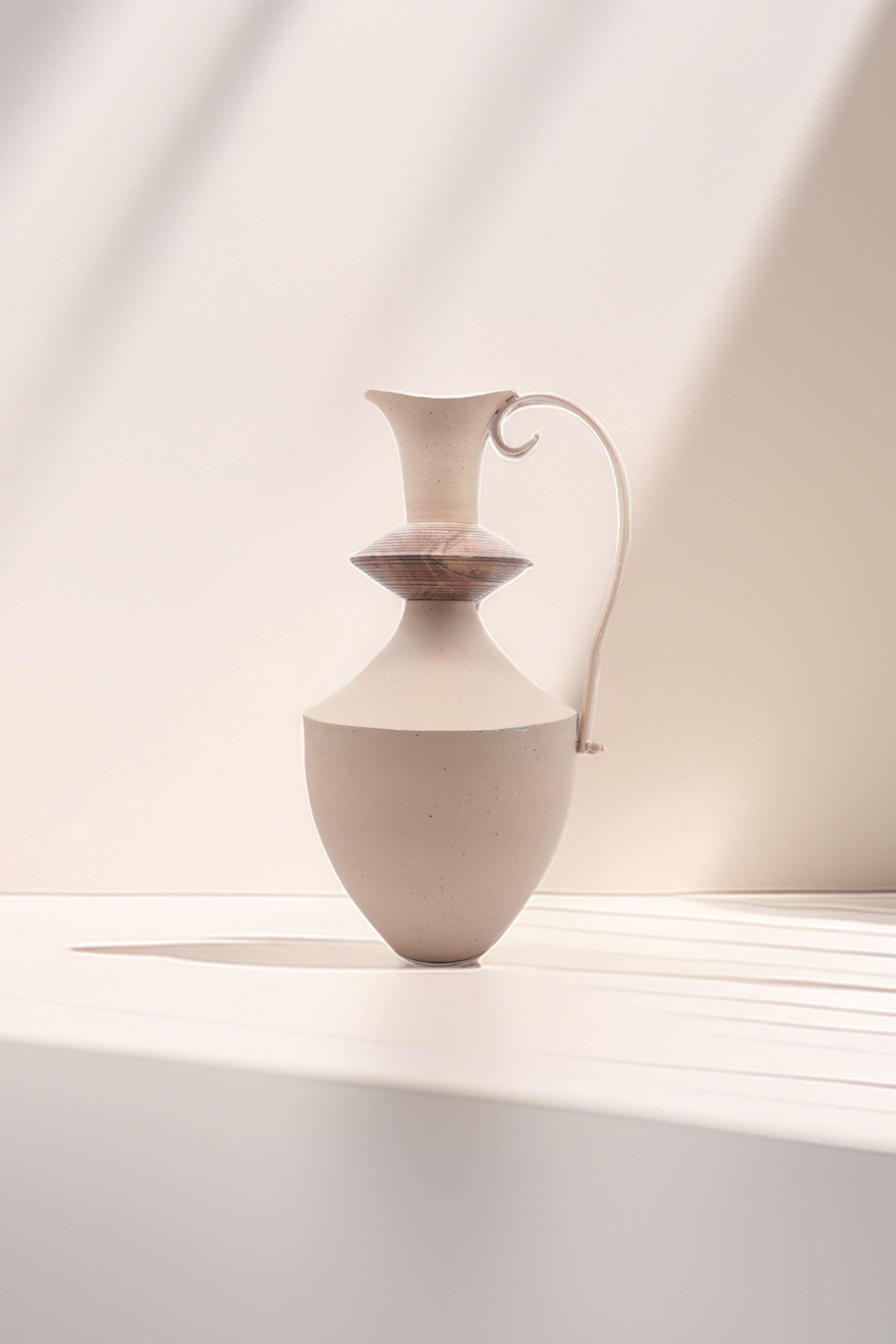 Uo-Rustic-Finish-Metal-Vase-With-Wood-42-cm