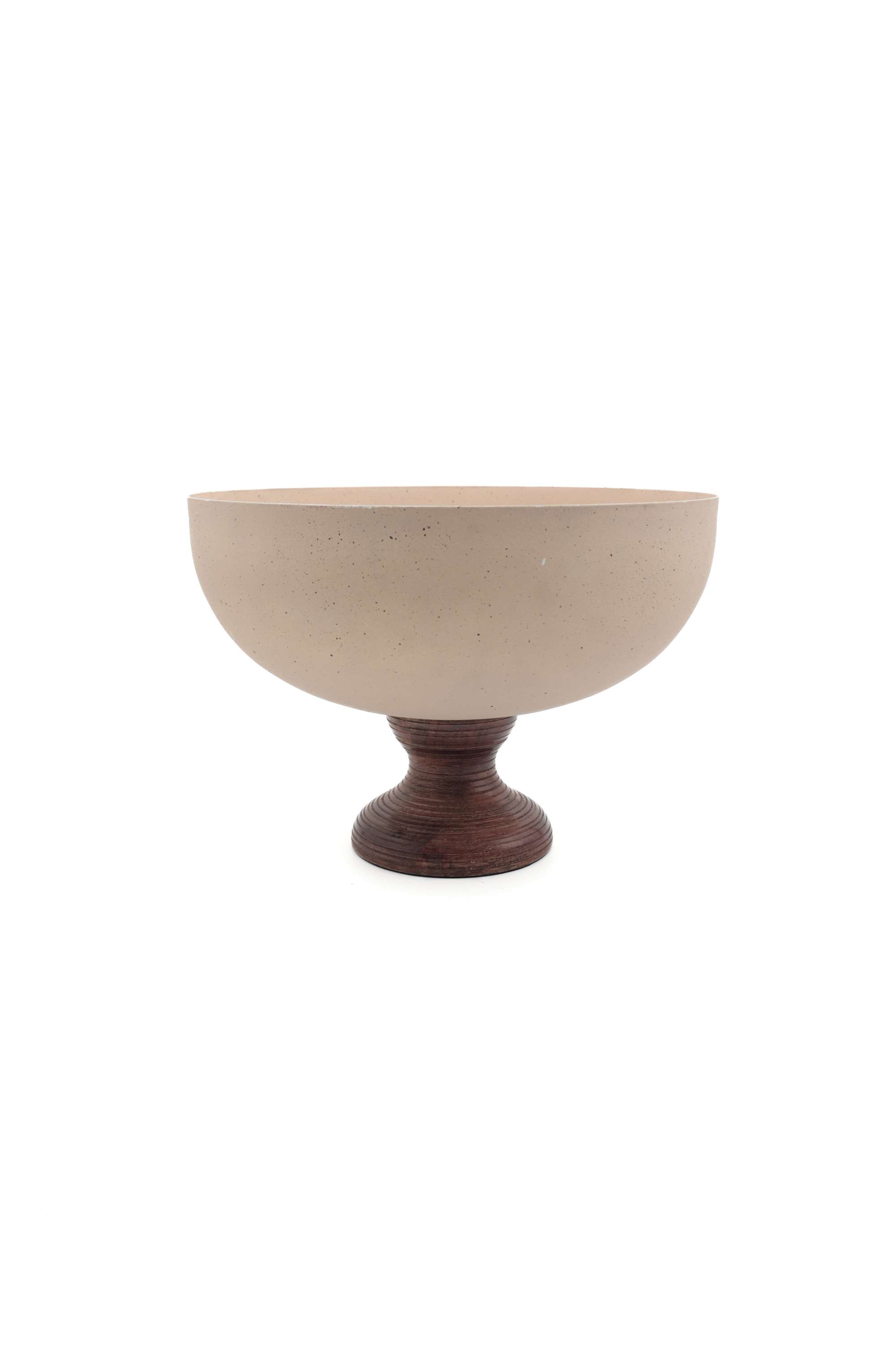Uo-Rustic-Finish-Bowl-On-Wood-Stand-20-cm
