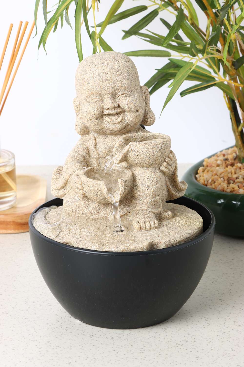 Aqua-Bliss-Mini-Monk-Fountain-Grey-Brown-18-cm