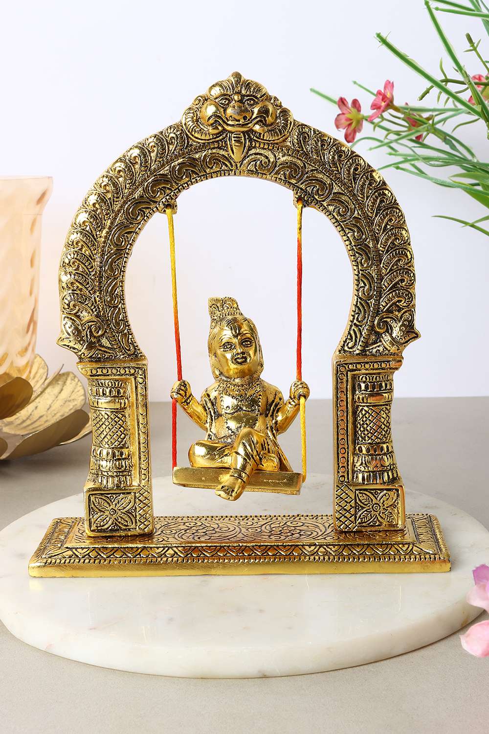 Mysa-Traditional-Ganesha-With-Book-Figurine-Brass-Showpieces-20-x-6.5-x-23-Cm