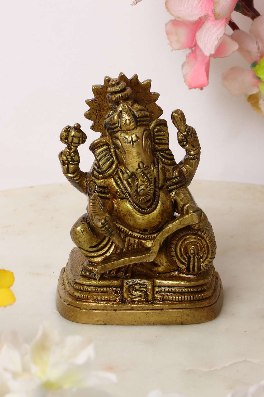 Mysa-Traditional-Ganesha-With-Book-Figurine-Brass-Showpieces-5.5-x-3-x-8-Cm