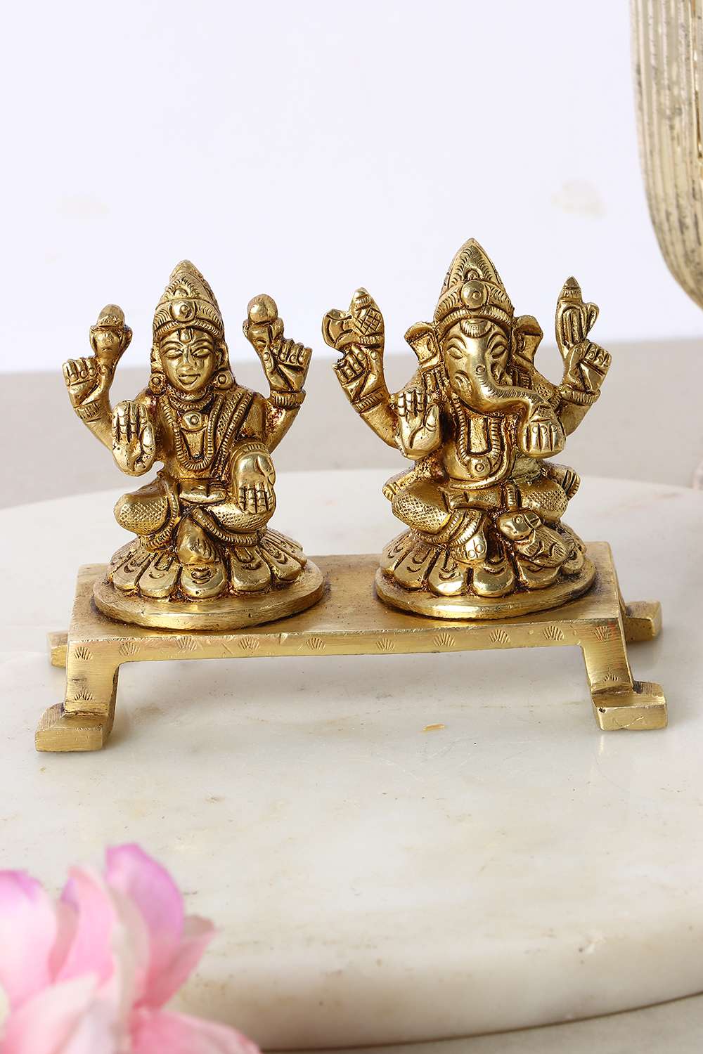 Mysa-Traditional-Ganesha-Laxmi-Figurine-Brass-Showpieces-11-x-5-x-7.7-Cm