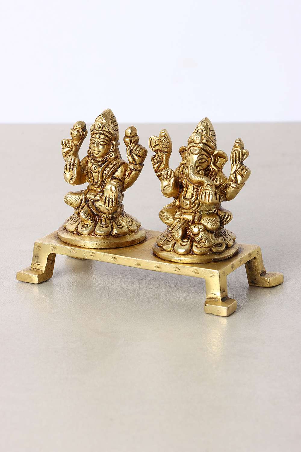 Mysa-Traditional-Ganesha-Laxmi-Figurine-Brass-Showpieces-11-x-5-x-7.7-Cm