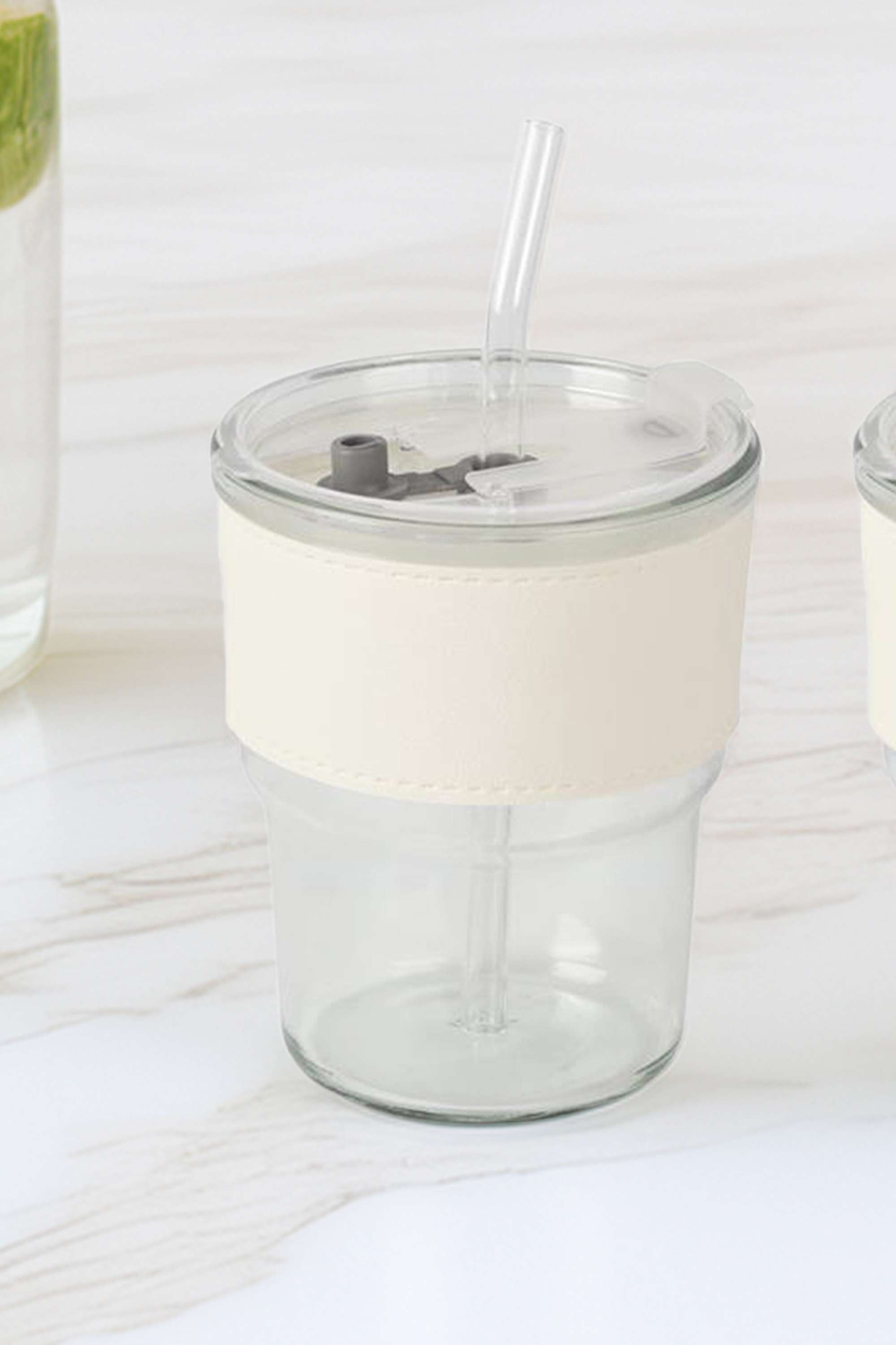Sippy-Mason-Jar-S/2-Wth-Slv-Clear-380Ml