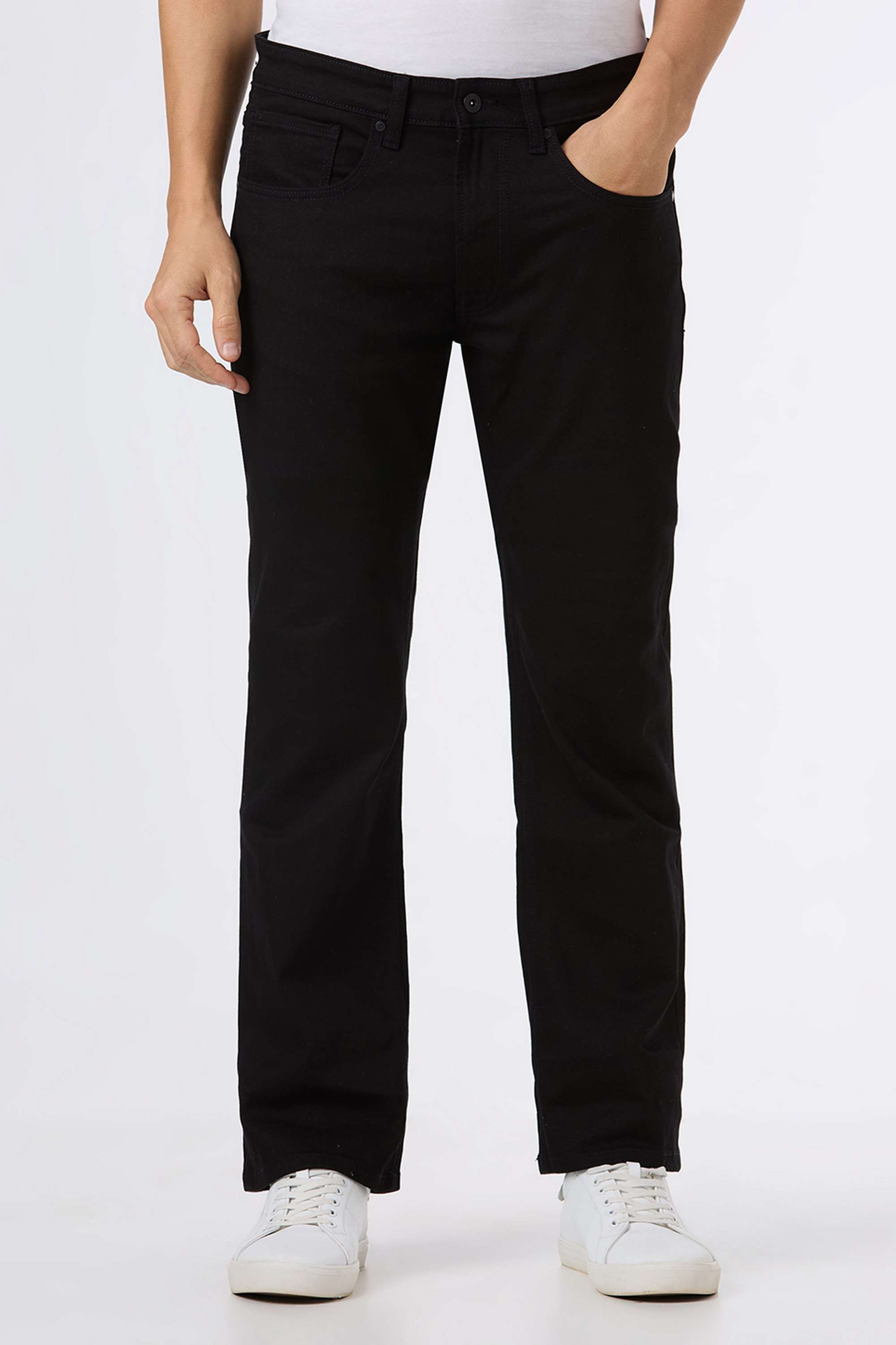 Solid-Cotton-Blend-Slim-Fit-Men-s-Jeans