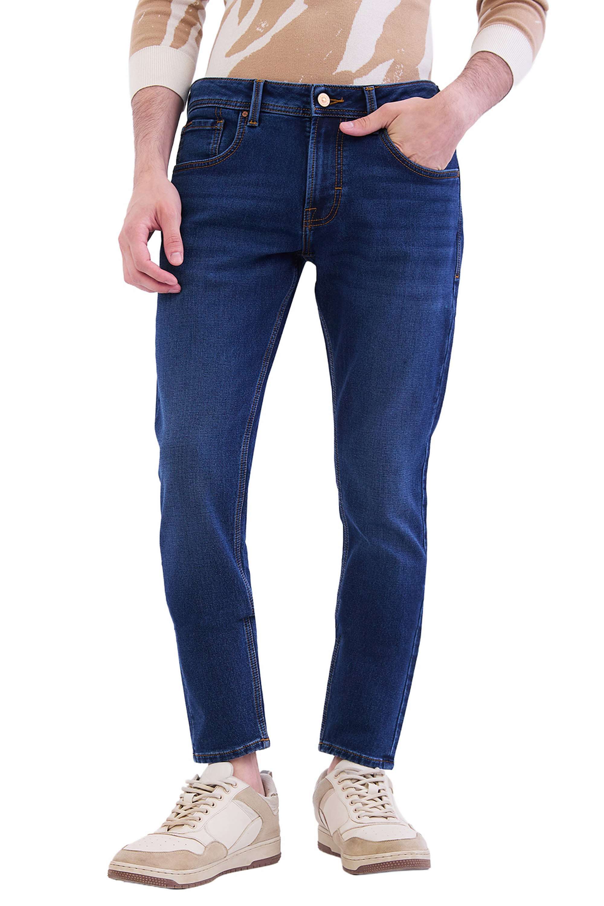 Solid-Cotton-Stretch-Slim-Fit-Men-s-Jeans