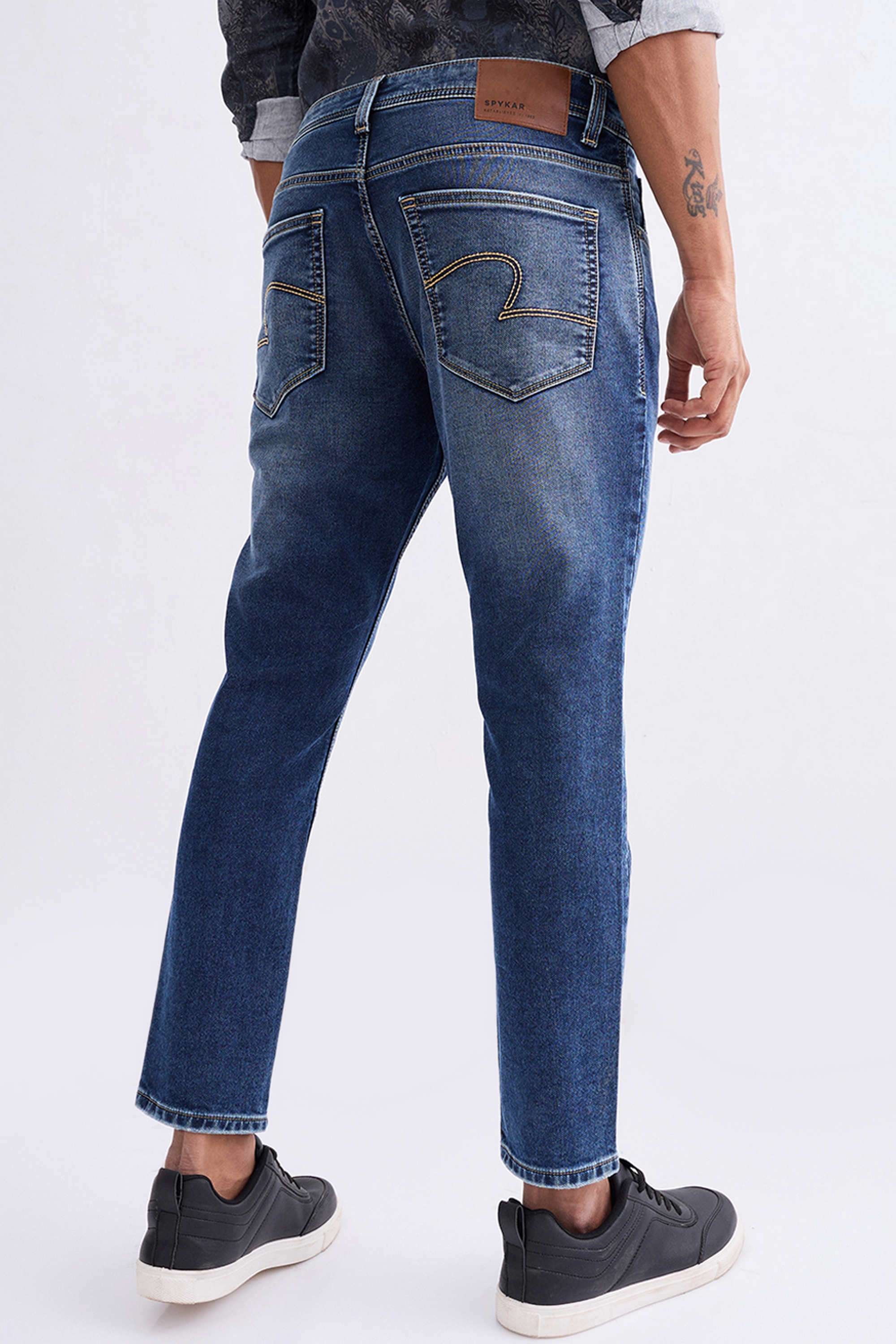 Light-Wash-Cotton-Slim-Fit-Men-Jeans