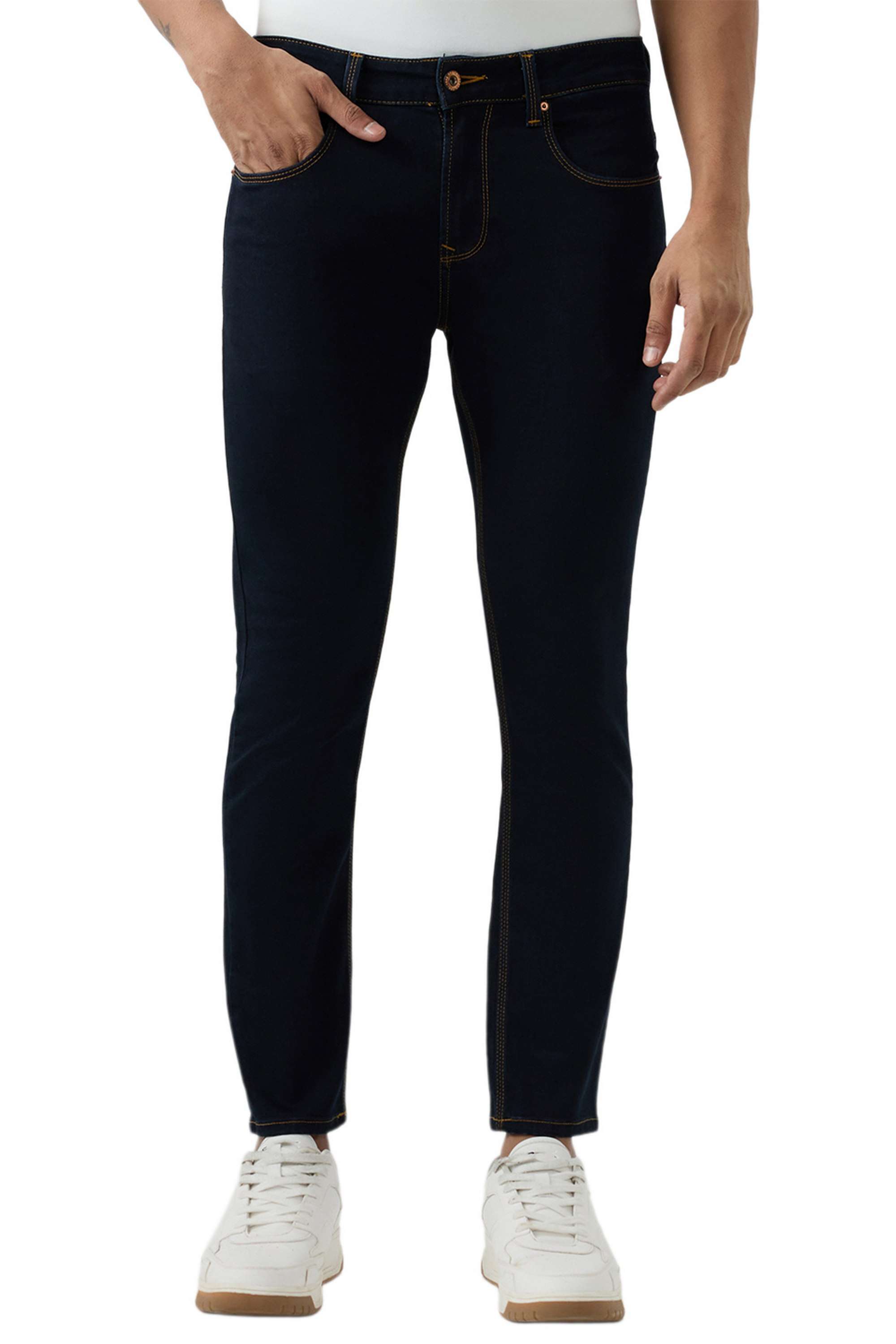 Solid-Cotton-Stretch-Slim-Fit-Men-s-Jeans