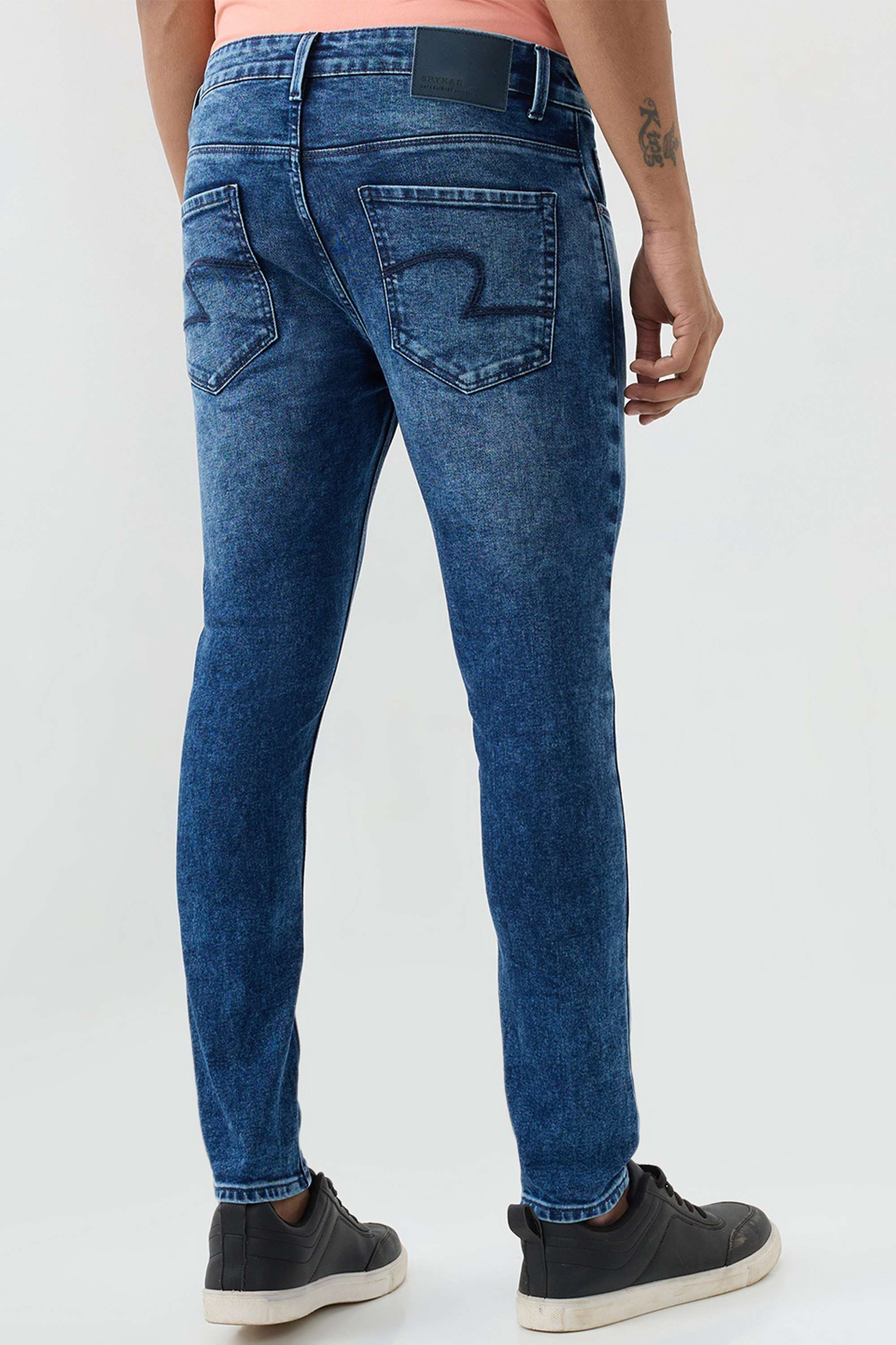 Solid-Cotton-Stretch-Slim-Fit-Men-s-Jeans