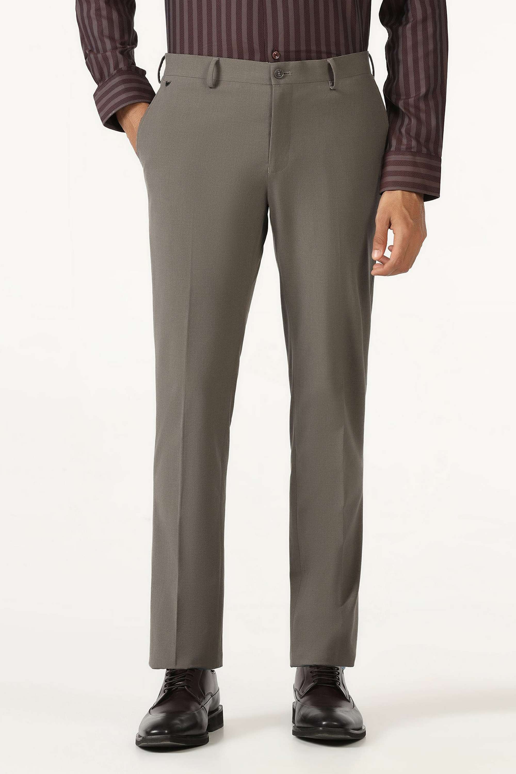 Solid-Blended-Fabric-Super-Slim-Fit-Men-s-Formal-Trousers