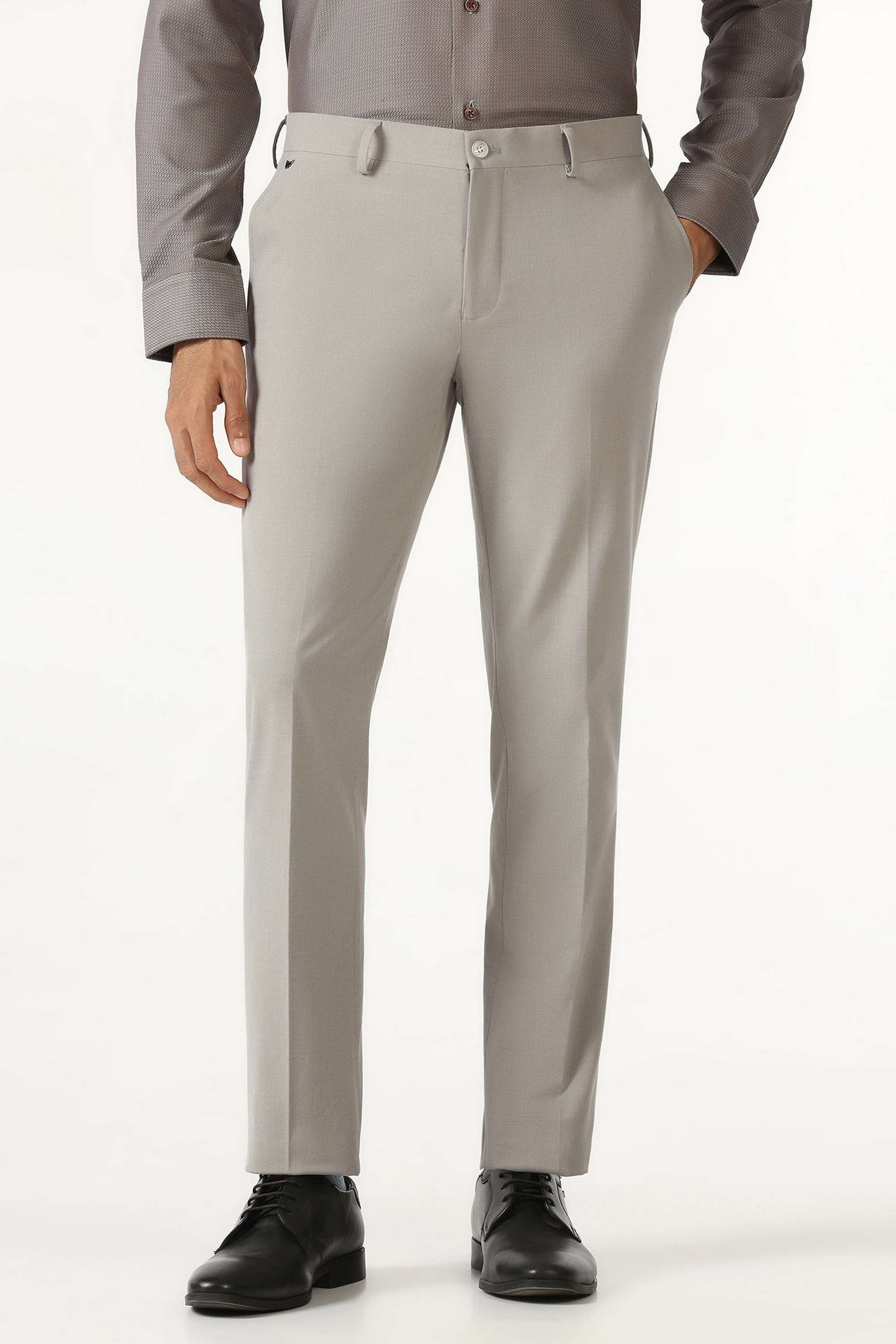 Solid-Blended-Fabric-Super-Slim-Fit-Men-s-Formal-Trousers