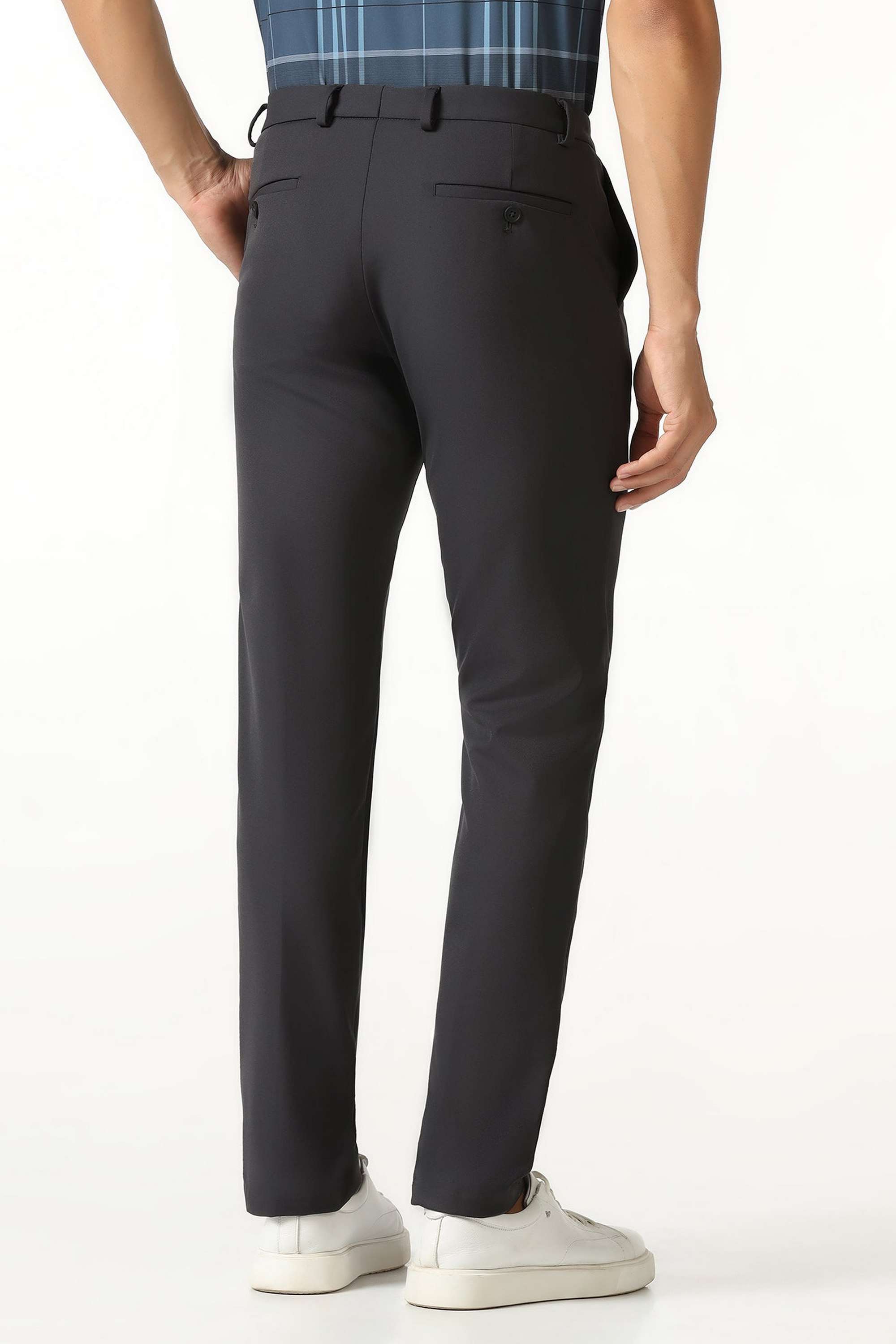 Solid-Nylon-Blend-Super-Slim-Fit-Men-s-Formal-Wear-Trousers