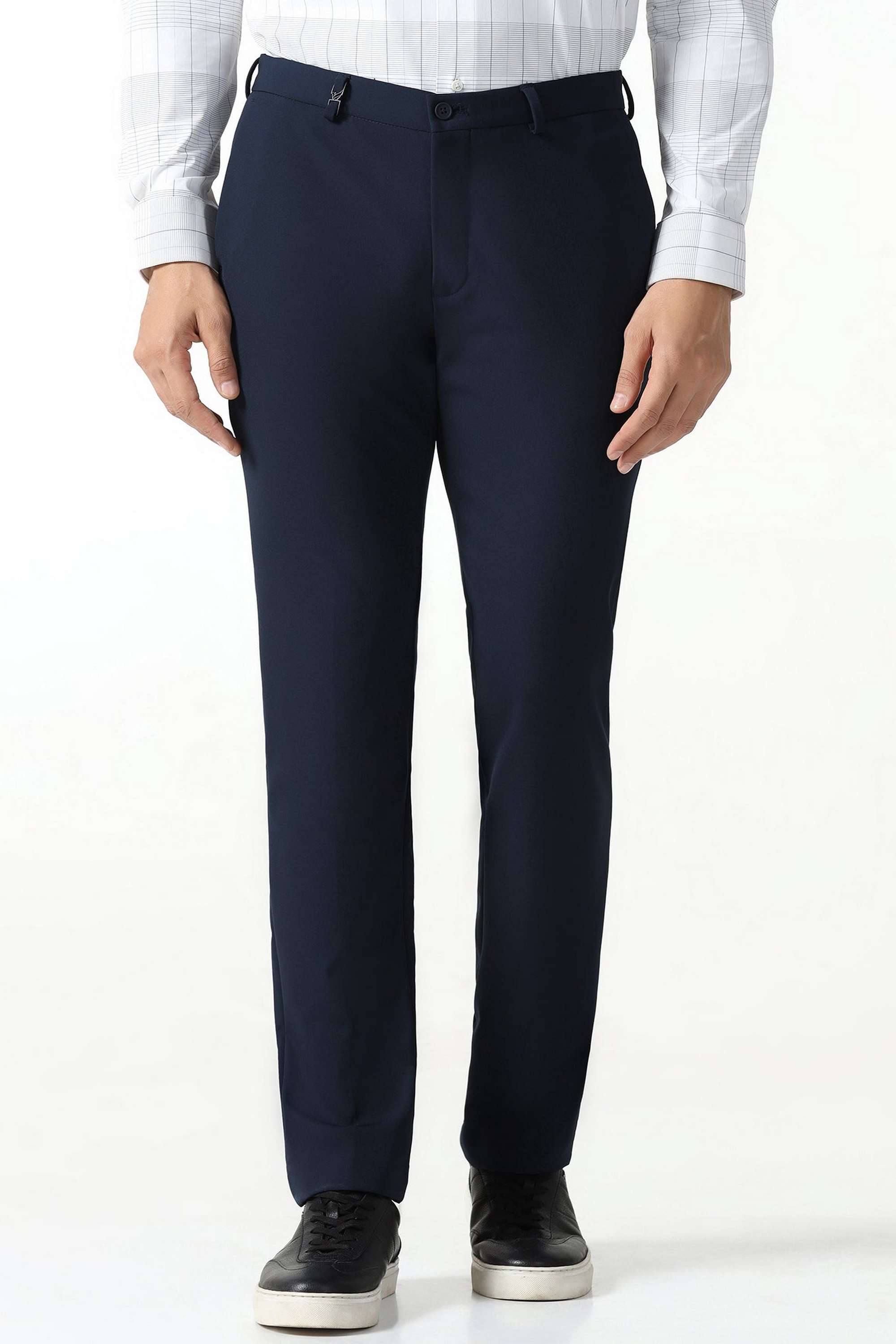 Solid-Nylon-Blend-Super-Slim-Fit-Men-s-Formal-Wear-Trousers