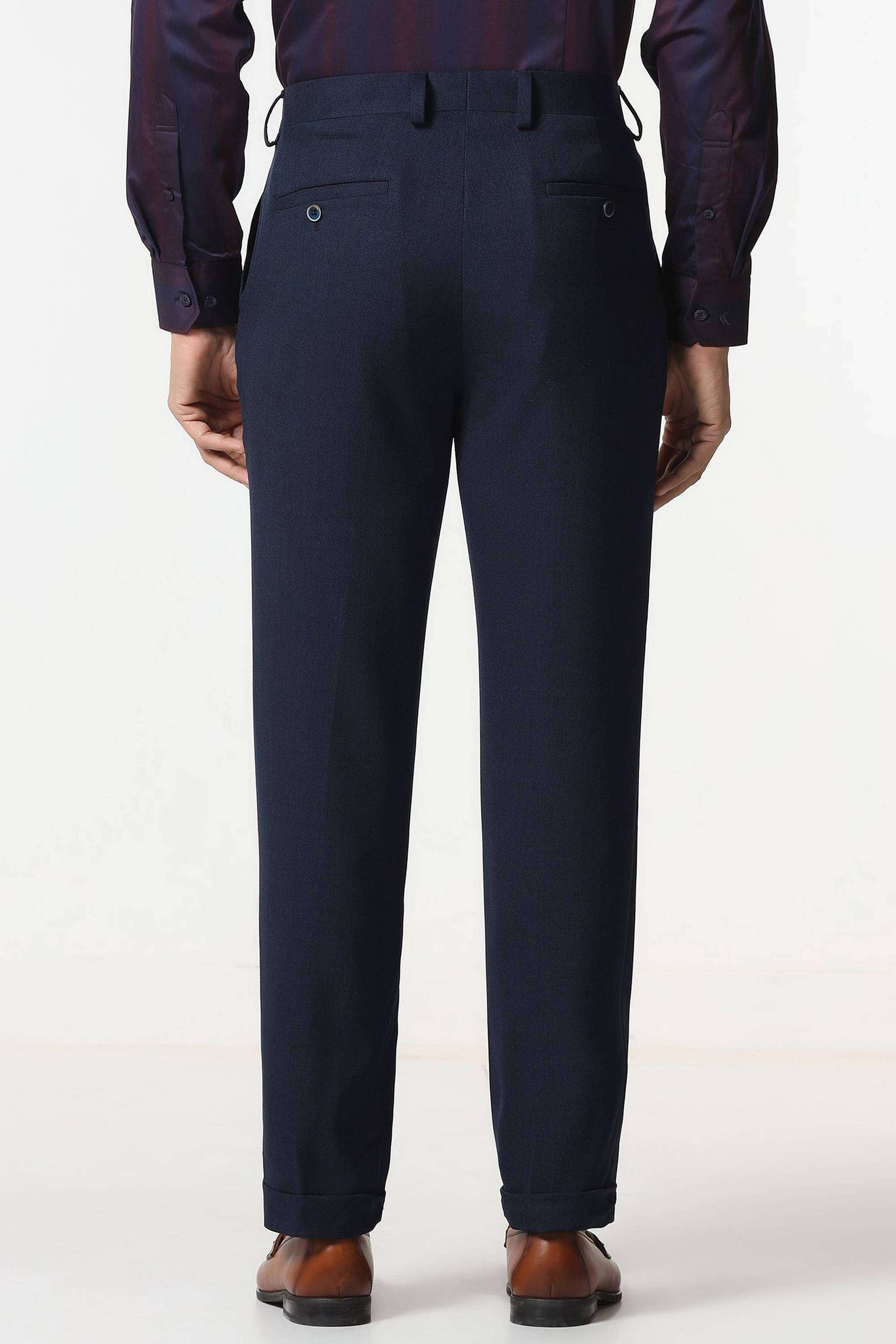 Solid-Polyester-Regular-Fit-Men-s-Trousers