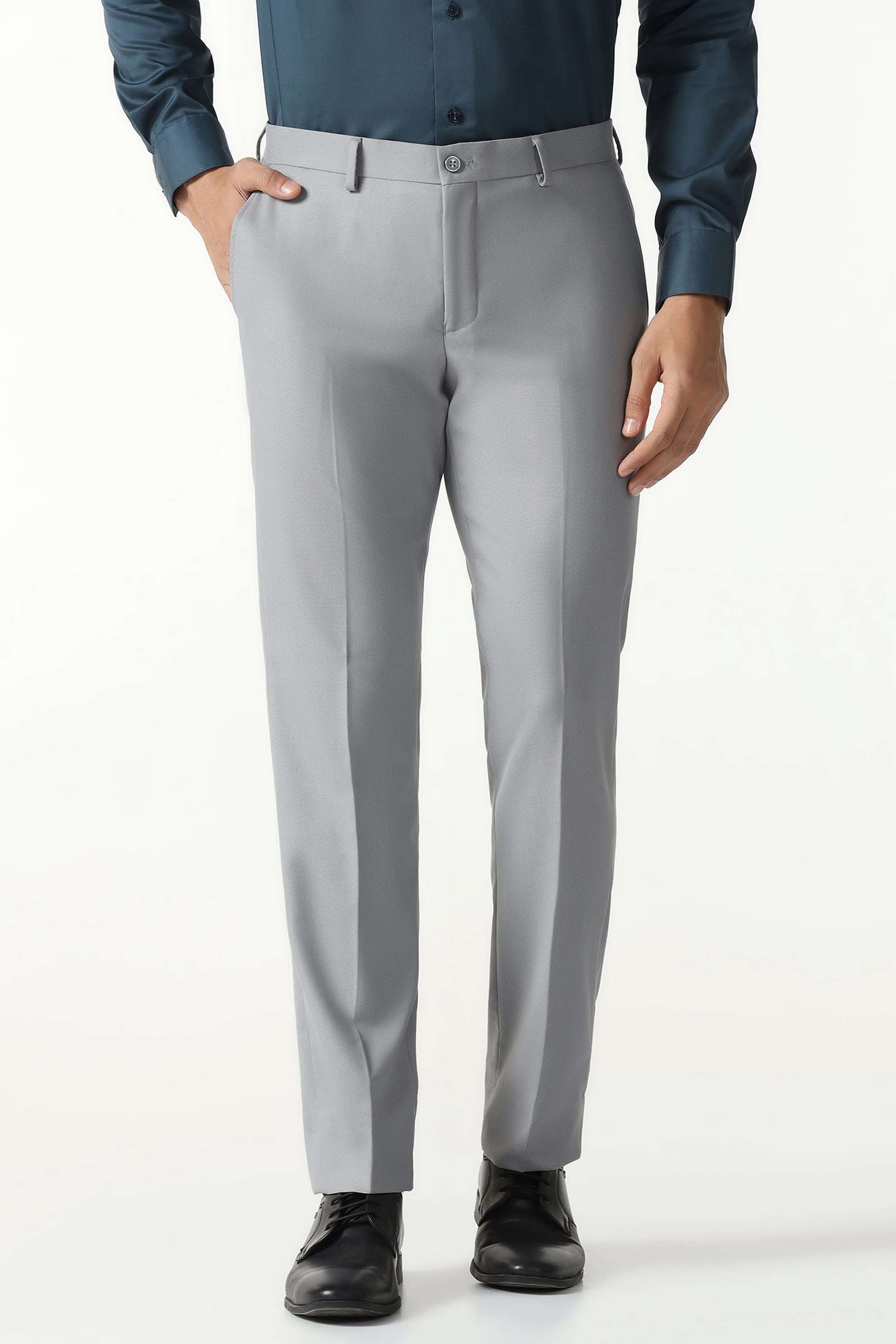 Solid-Blended-Slim-Fit-Men-s-Trousers