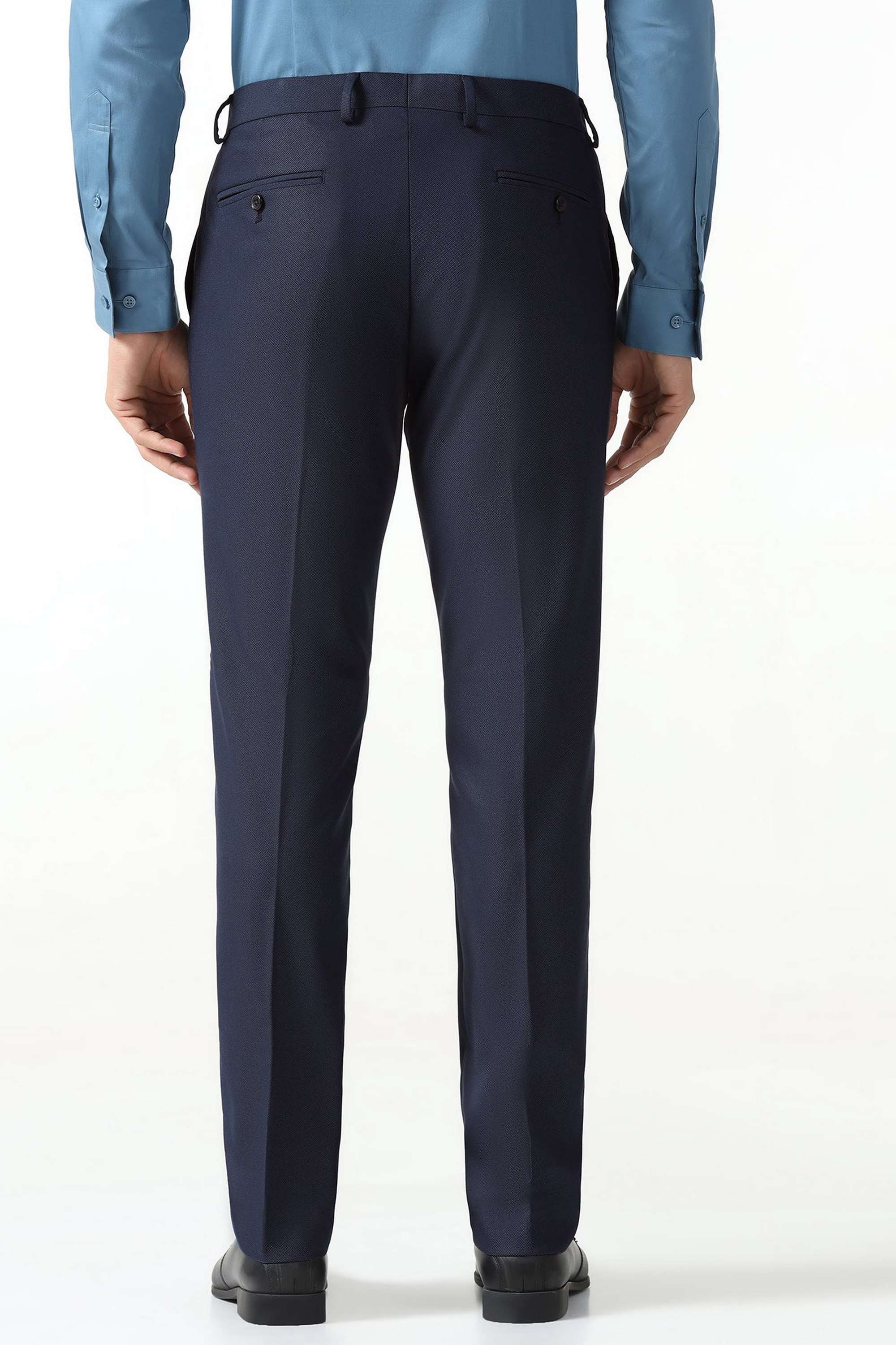 Solid-Blended-Fabric-Slim-Fit-Men-s-Trousers