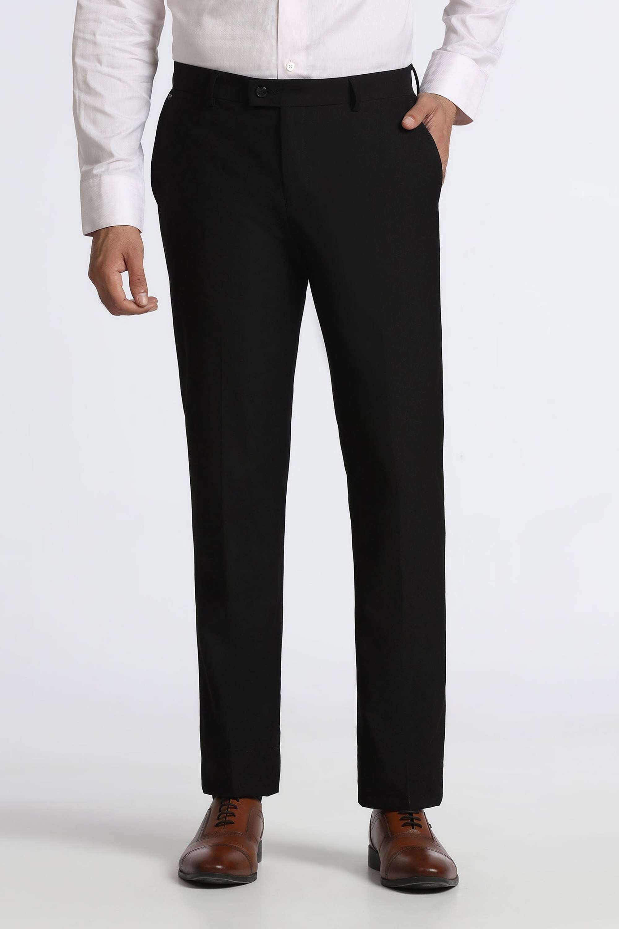 Solid-Blended-Fabric-Super-Slim-Fit-Men-s-Formal-Trousers