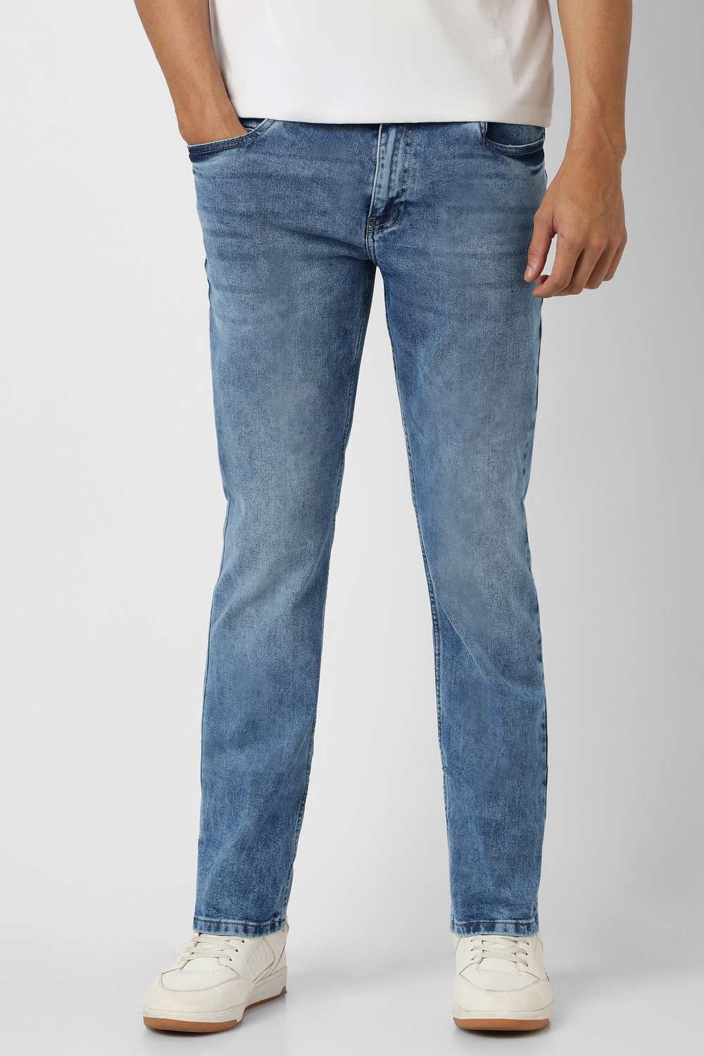 Dark-Wash-Blended-Fabric-Relaxed-Fit-Men-s-Jeans
