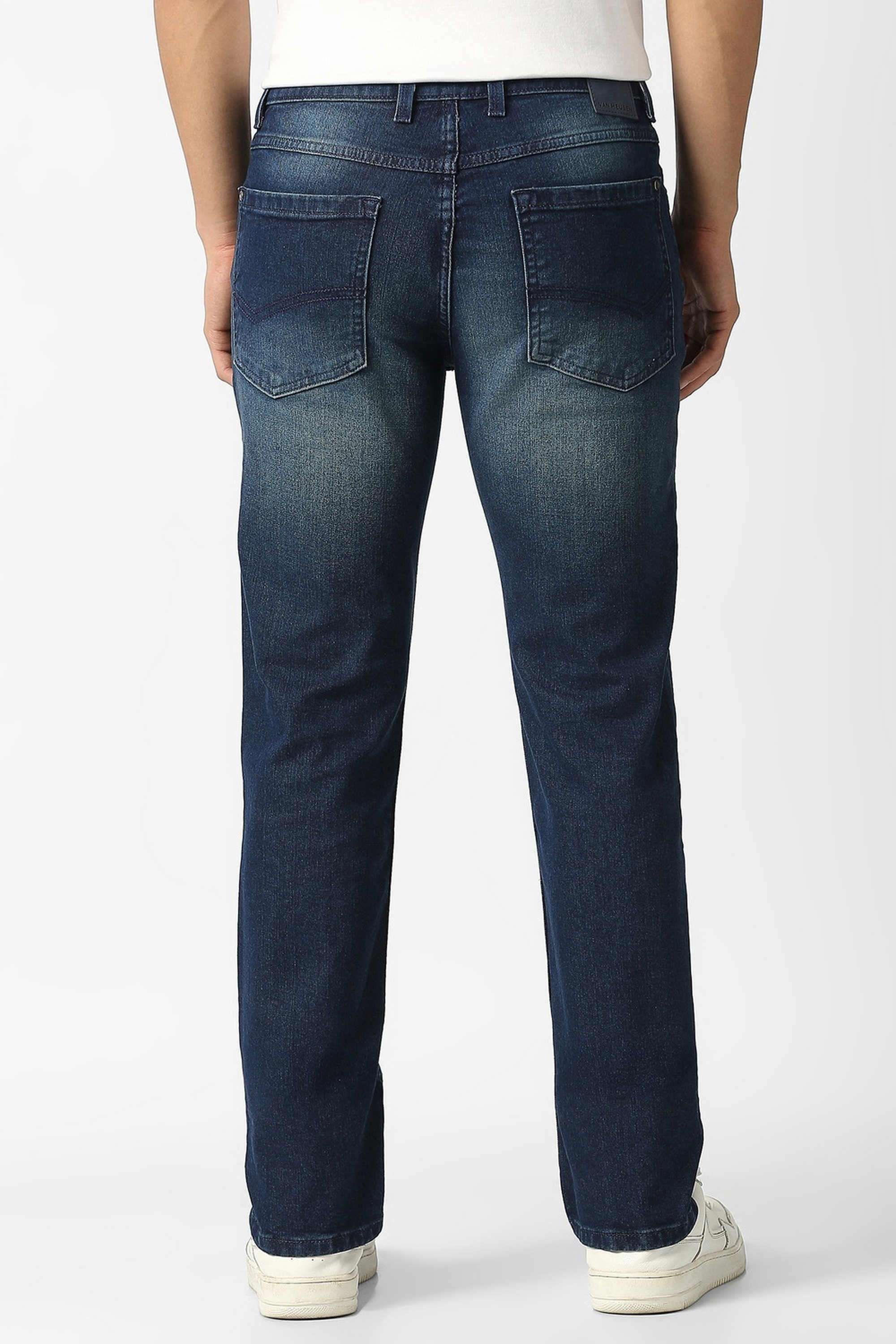 Solid-Blended-Fabric-Regular-Fit-Men-s-Jeans