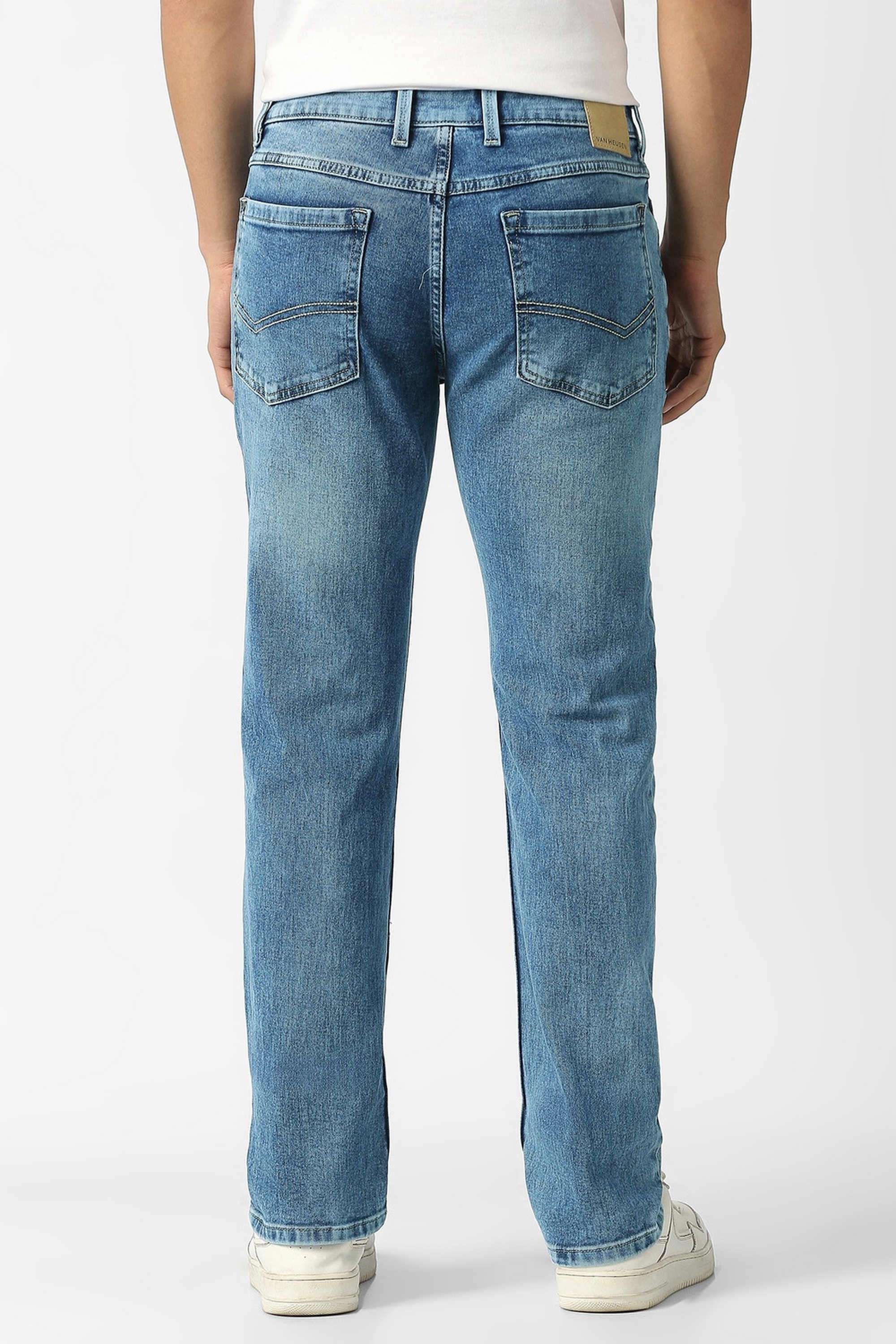 Solid-Blended-Fabric-Relaxed-Fit-Men-s-Jeans