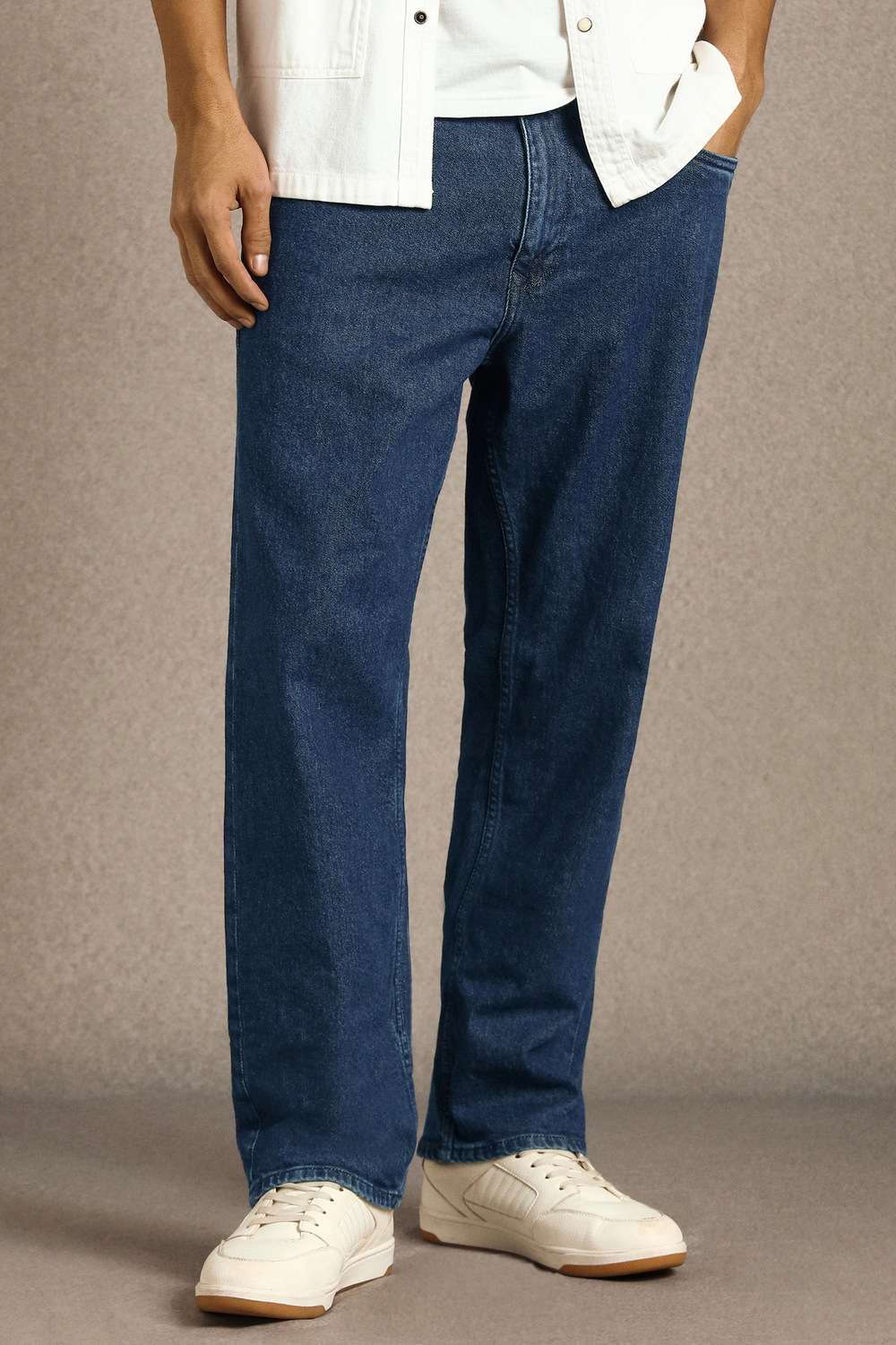 Light-Wash-Cotton-Blend-Bootcut-Fit-Men-s-Jeans