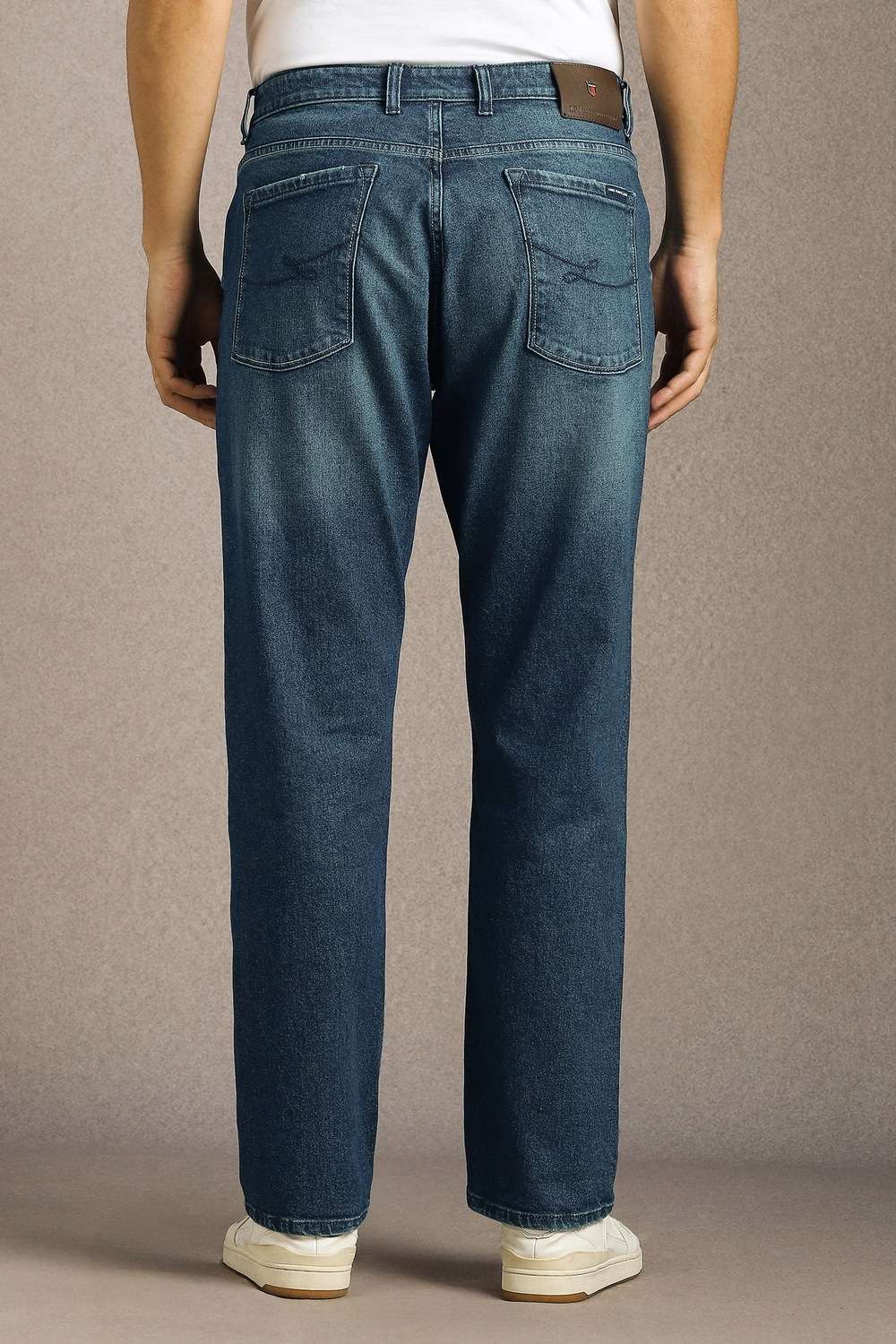 Light-Wash-Cotton-Blend-Bootcut-Fit-Men-s-Jeans