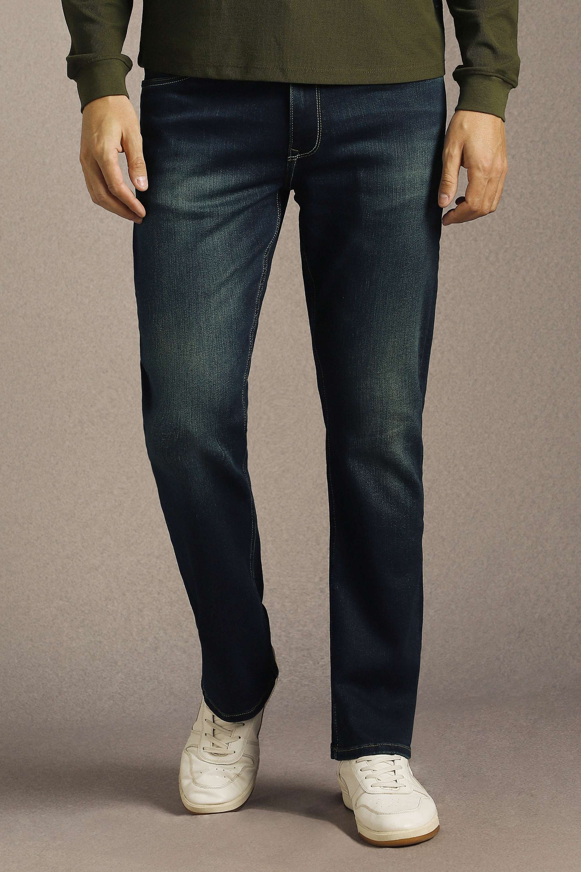 Light-Wash-Cotton-Blend-Bootcut-Fit-Men-s-Jeans