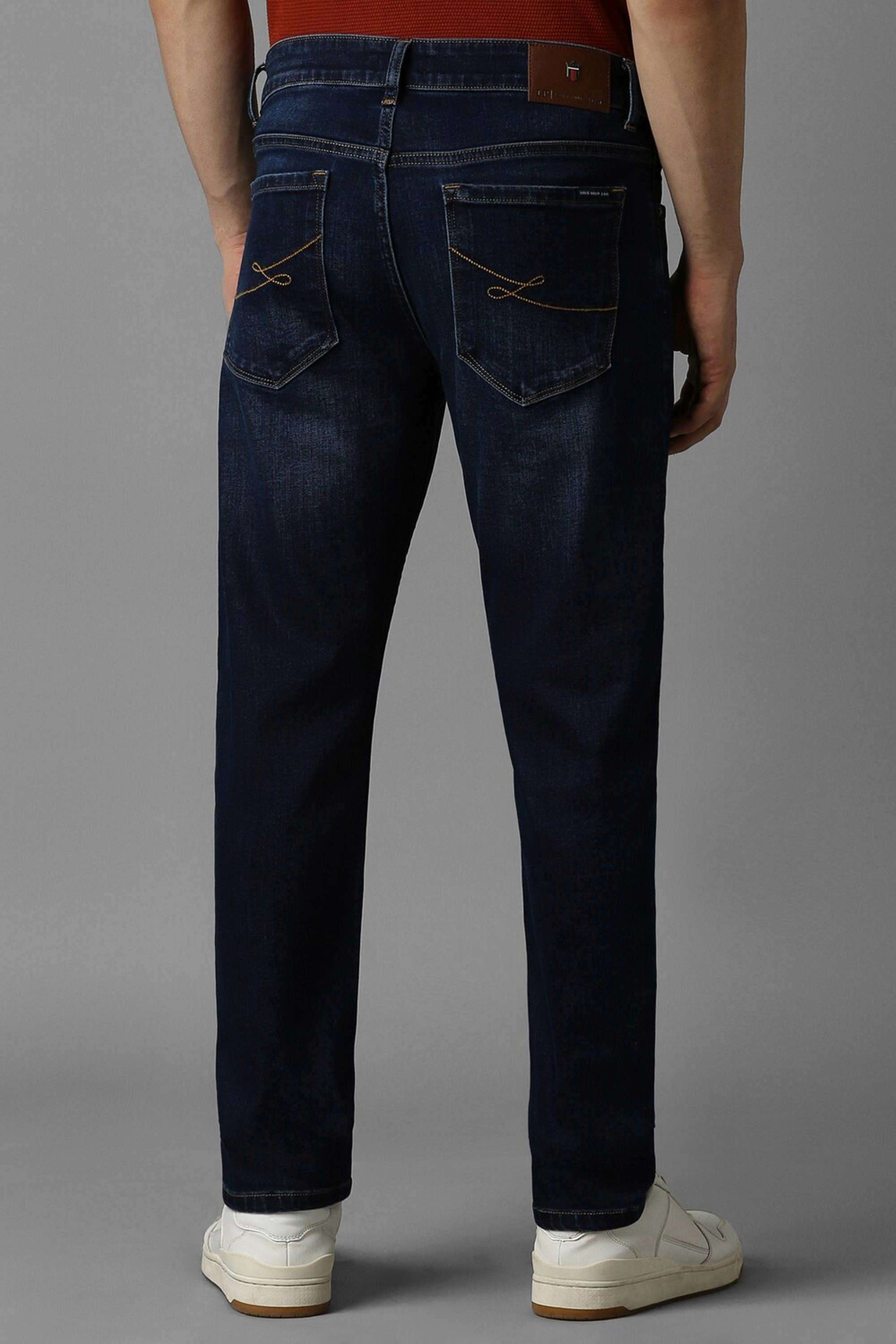 Solid-Polyester-Cotton-Super-Slim-Fit-Men-s-Jeans