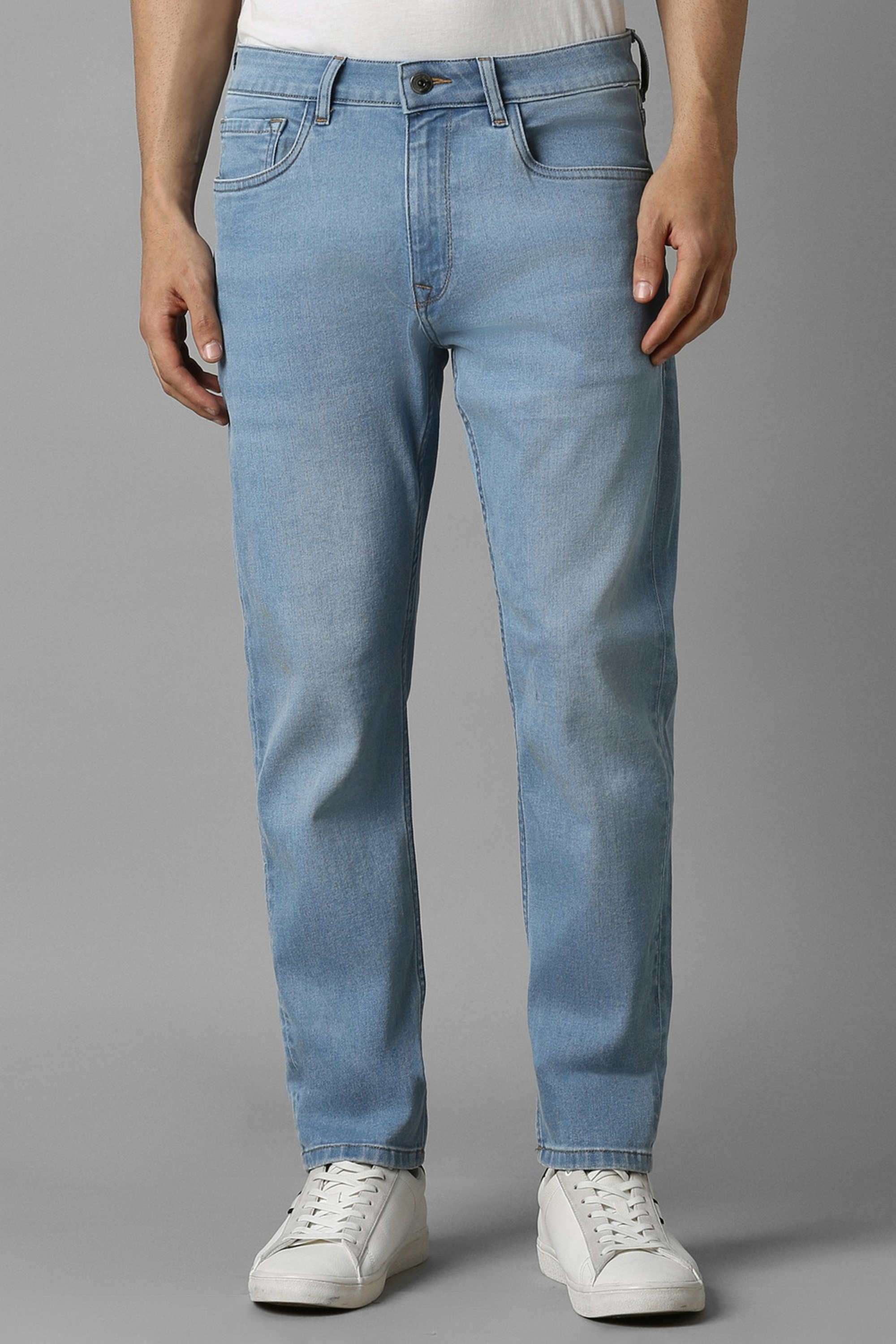 Solid-Polyester-Cotton-Super-Slim-Fit-Men-s-Jeans