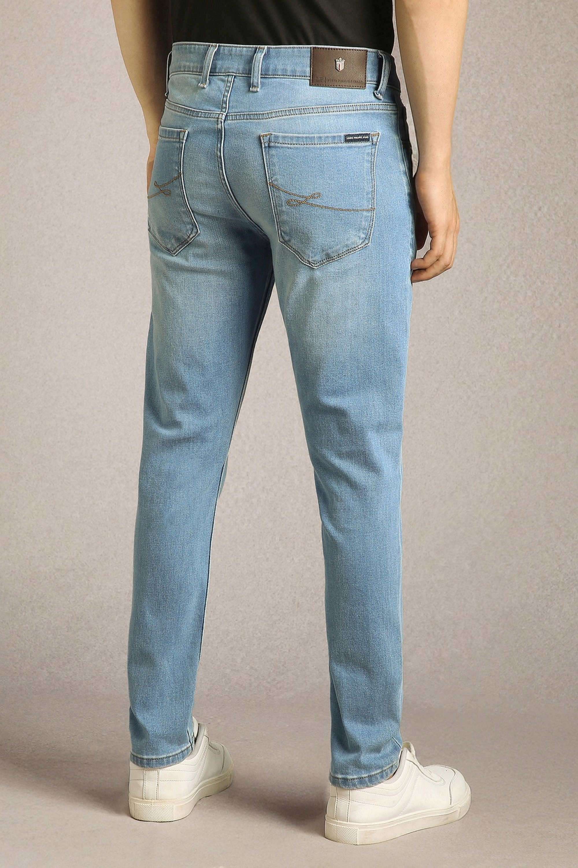 Solid-Polyester-Cotton-Super-Slim-Fit-Men-s-Jeans