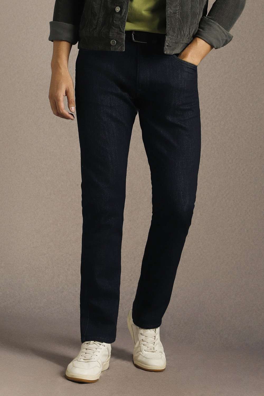 Solid-Polyester-Blend-Regular-Fit-Men-s-Jeans